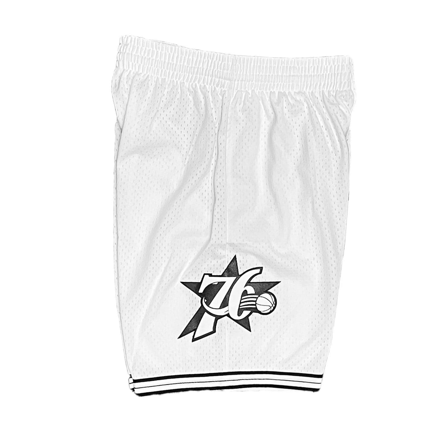 Philadelphia 76ers Mitchell & Ness NBA Black & White Swingman Shorts - White