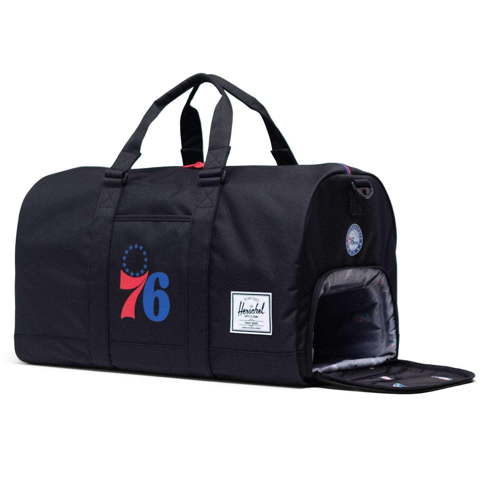 Philadelphia 76ers Herschel NBA Novel Duffle Bag - Black