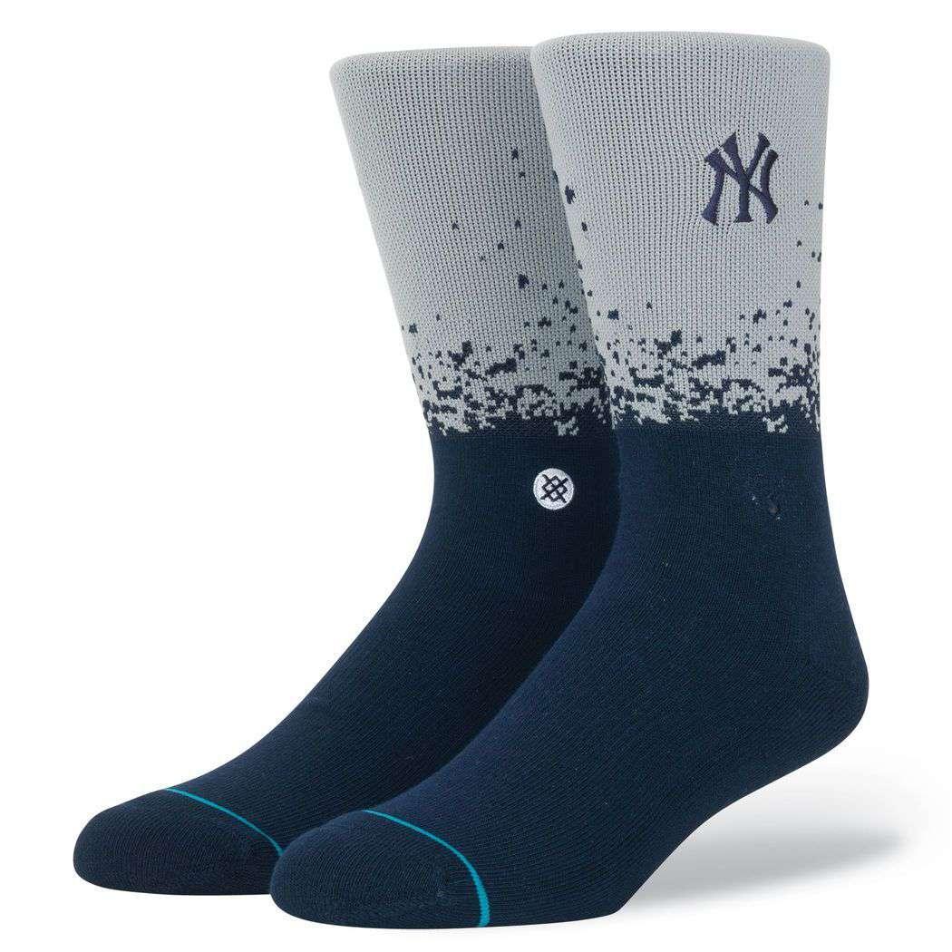 New York Yankees Stance MLB Stadium Fade Crew Socks - Grey