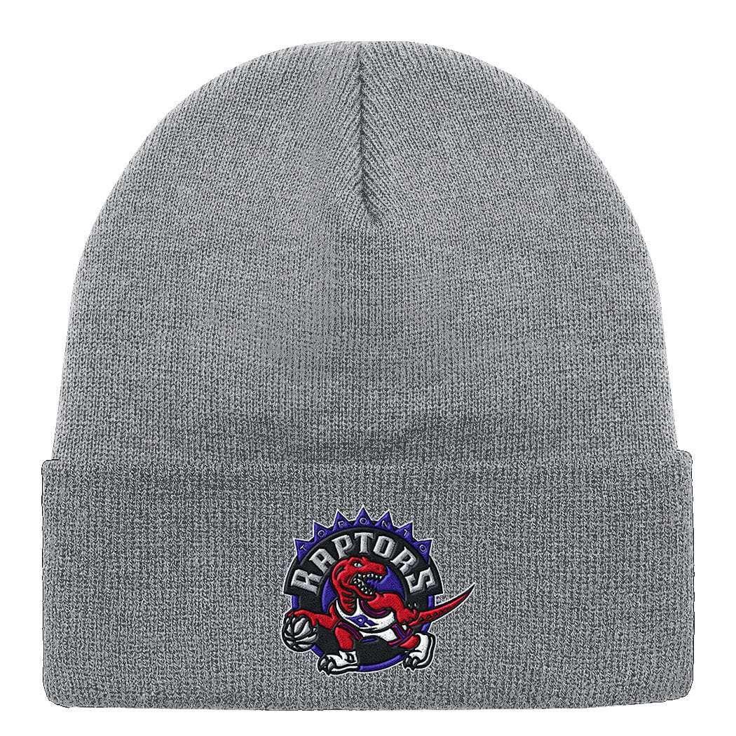 Toronto Raptors Mitchell & Ness NBA HWC Logo Cuff Knit Beanie - Grey