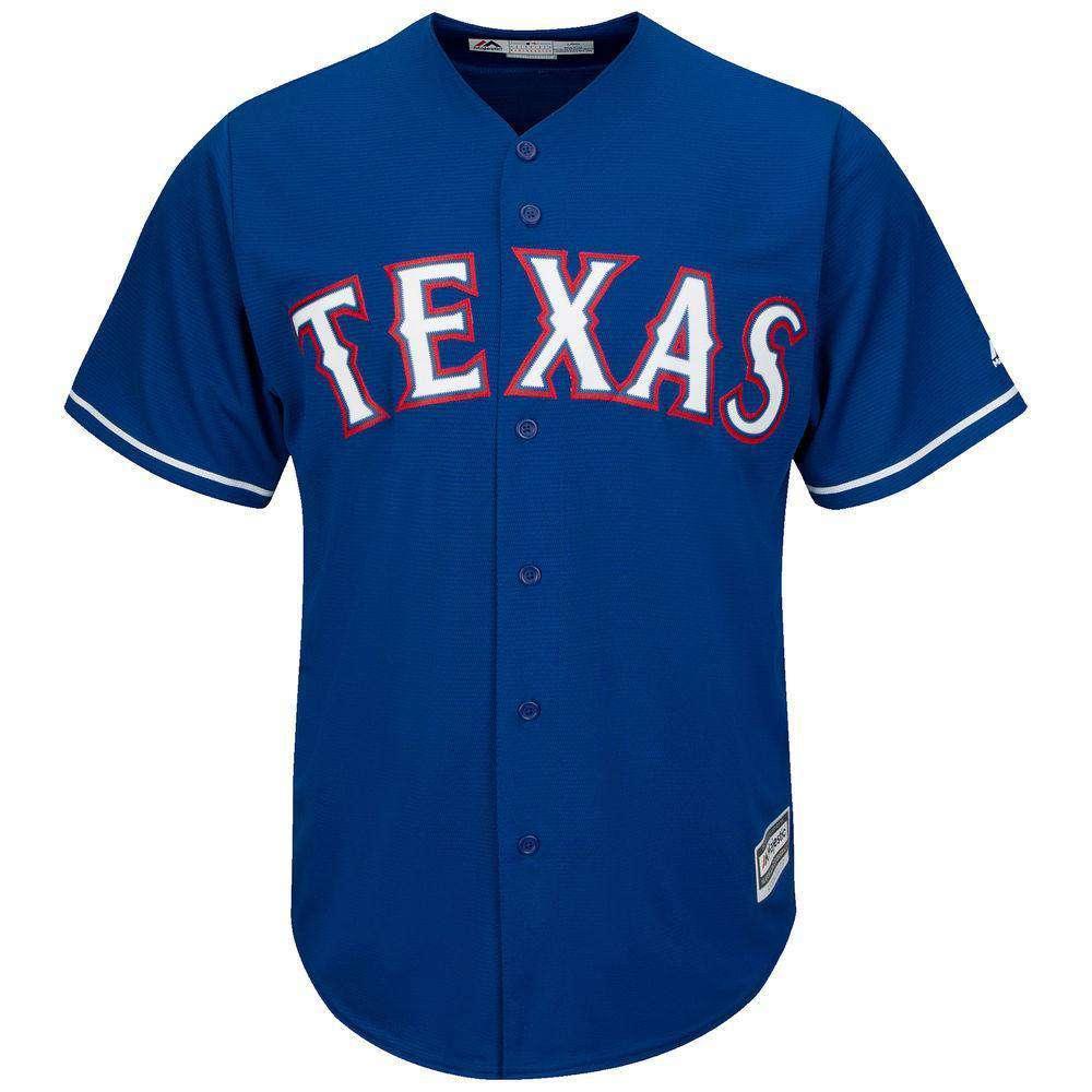 Texas Rangers Majestic MLB AC Cool Base Replica Jersey - Royal