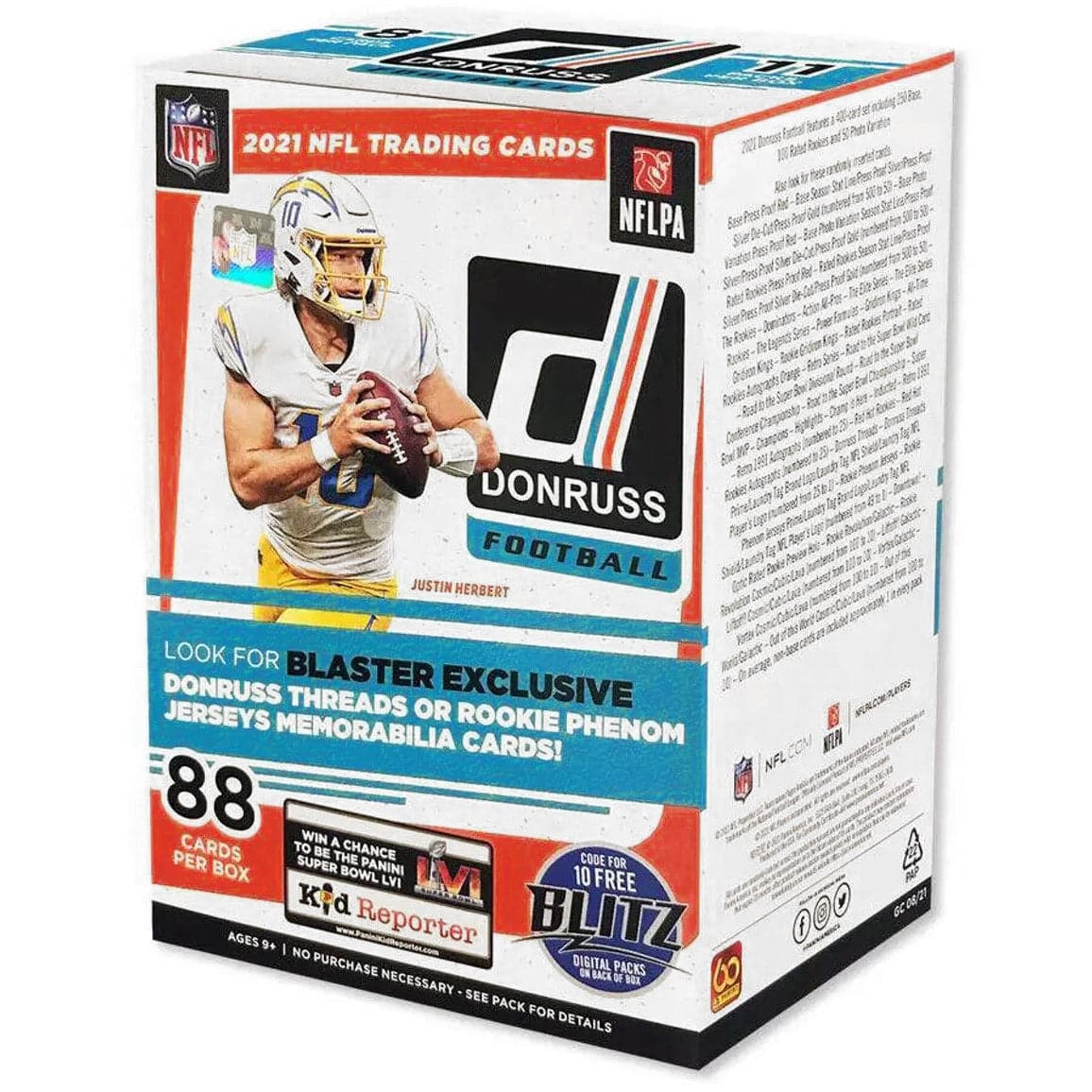 2021 Panini NFL Donruss Football Trading Card Blaster Box - 88 Cards