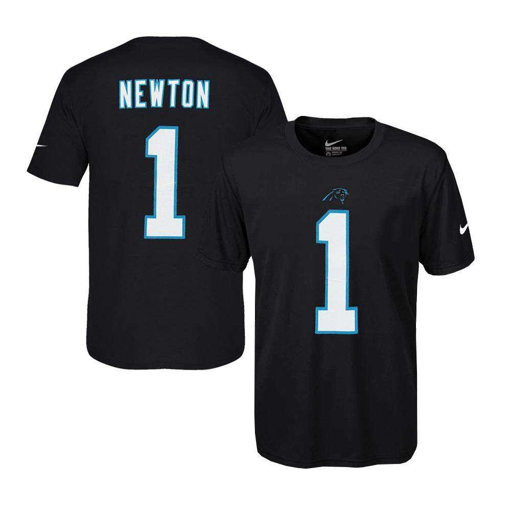 Youths Cam Newton Carolina Panthers Nike NFL Player T-Shirt - Black