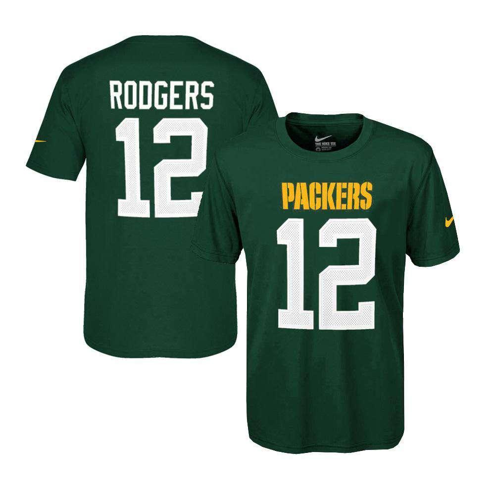 Youths Aaron Rodgers Green Bay Packers Nike NFL Player T-Shirt - Green