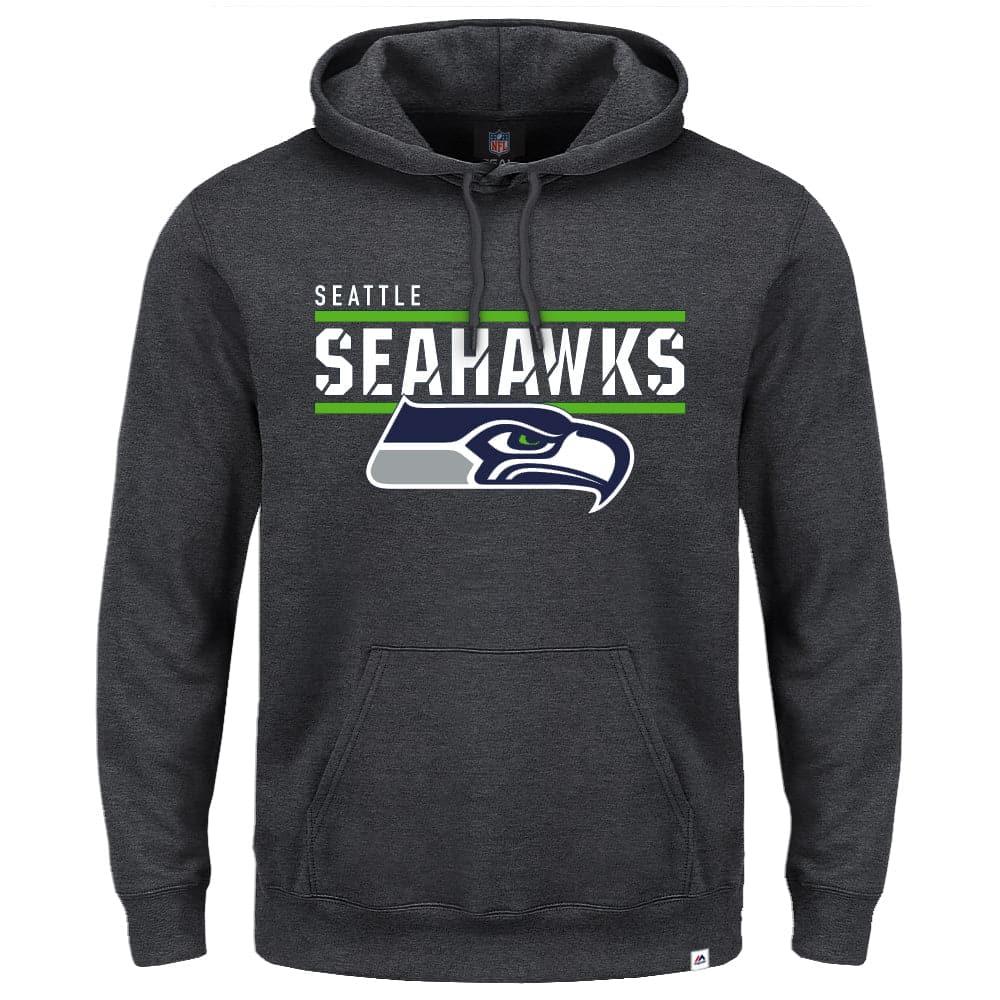 Seattle Seahawks Majestic NFL Flex Team Hoodie Jumper - Ash Marle