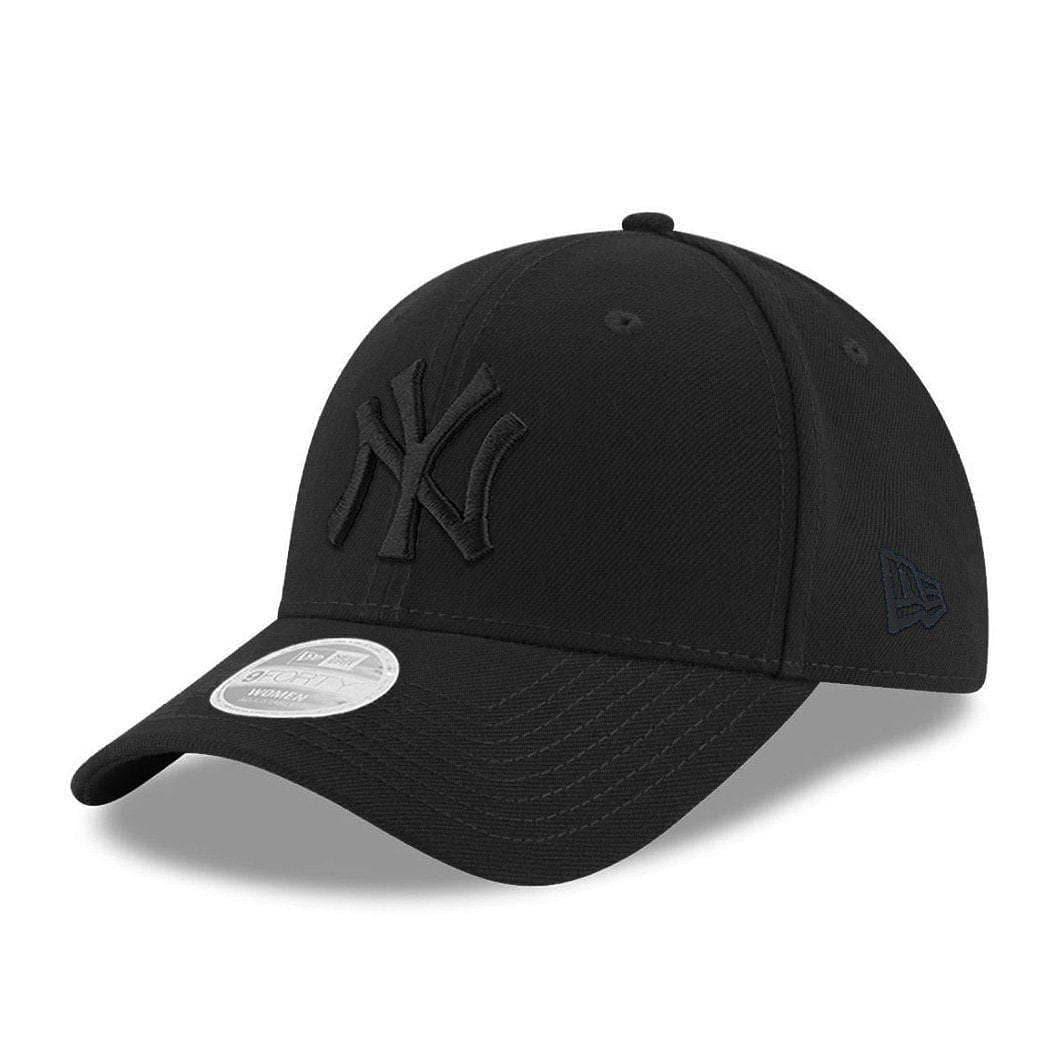 Womens New York Yankees New Era MLB Black On Black 9FORTY Hat
