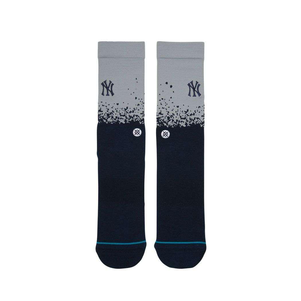 New York Yankees Stance MLB Stadium Fade Crew Socks - Grey