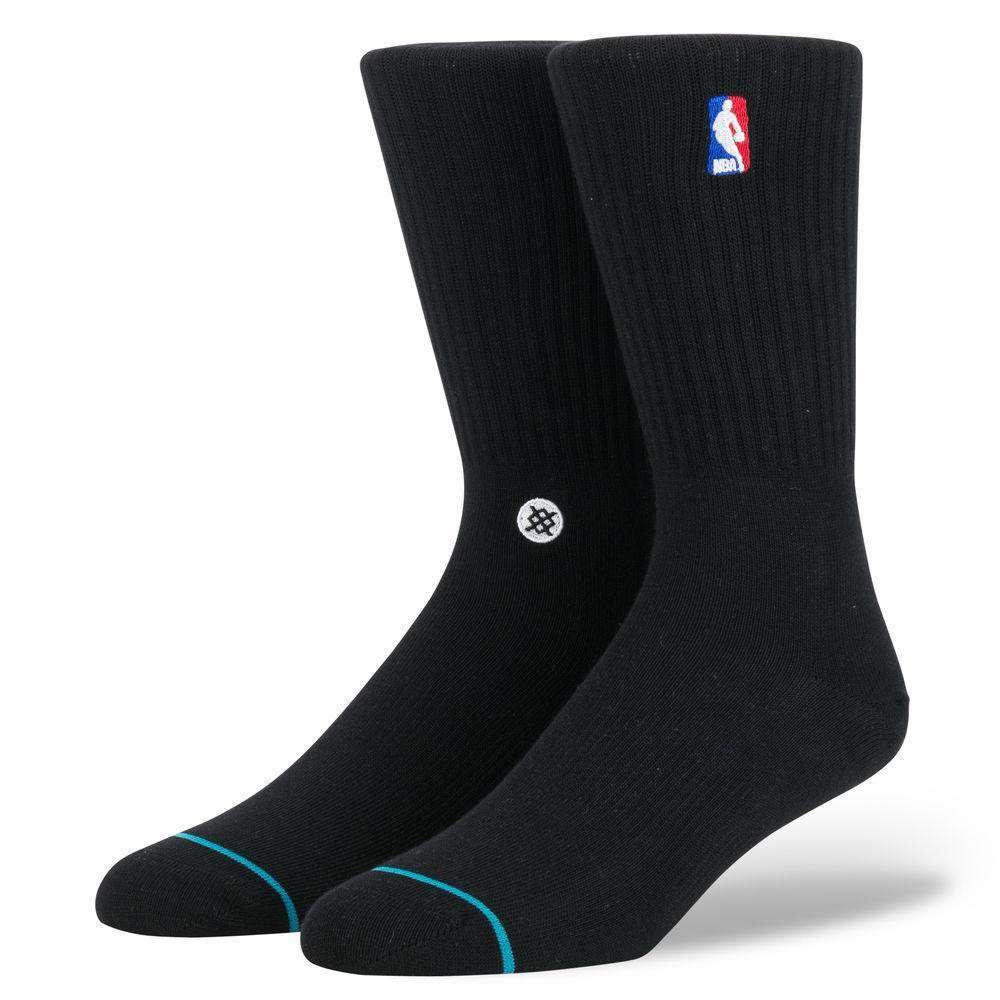 Stance NBA Logoman Casual Crew Socks - Black