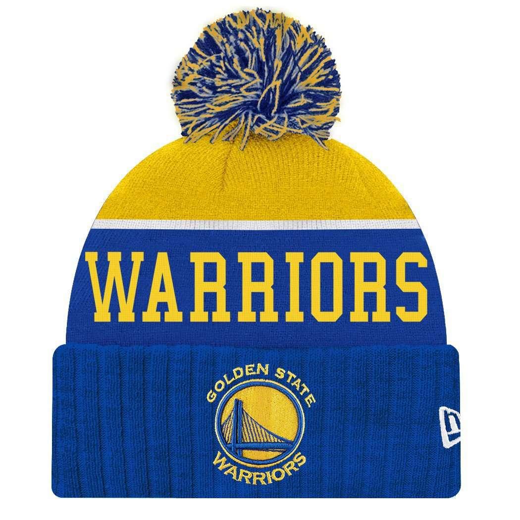Golden State Warriors New Era NBA Team Dip Beanie - Blue