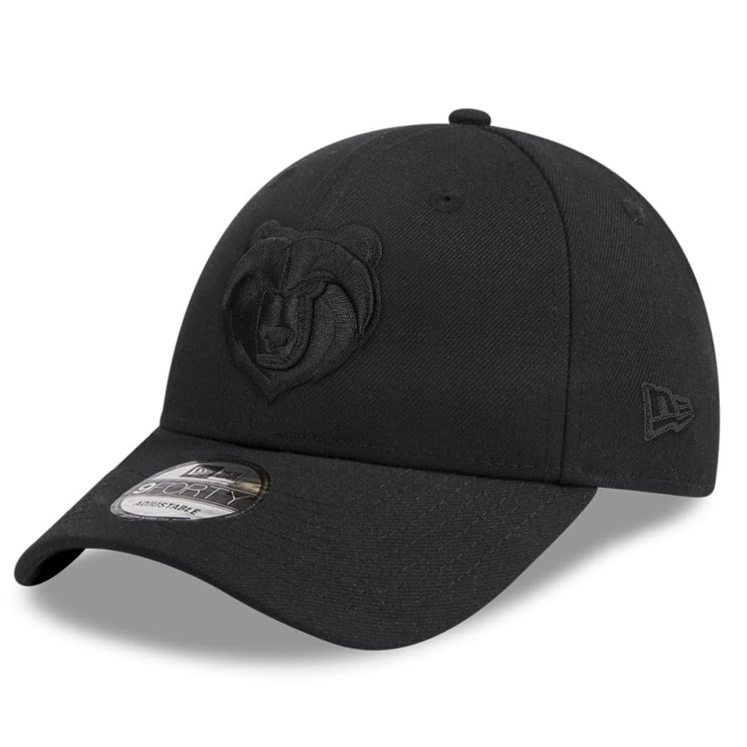 Memphis Grizzlies New Era NBA Black On Black 9FORTY Snapback Hat