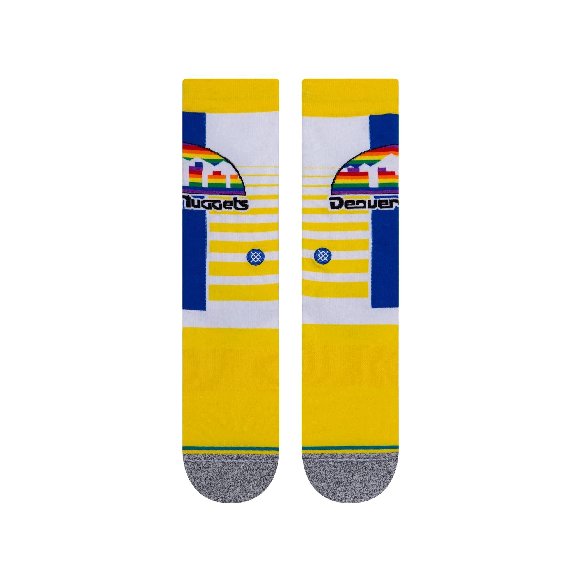 Denver Nuggets Stance NBA HWC Retro Gradient Crew Socks - Yellow