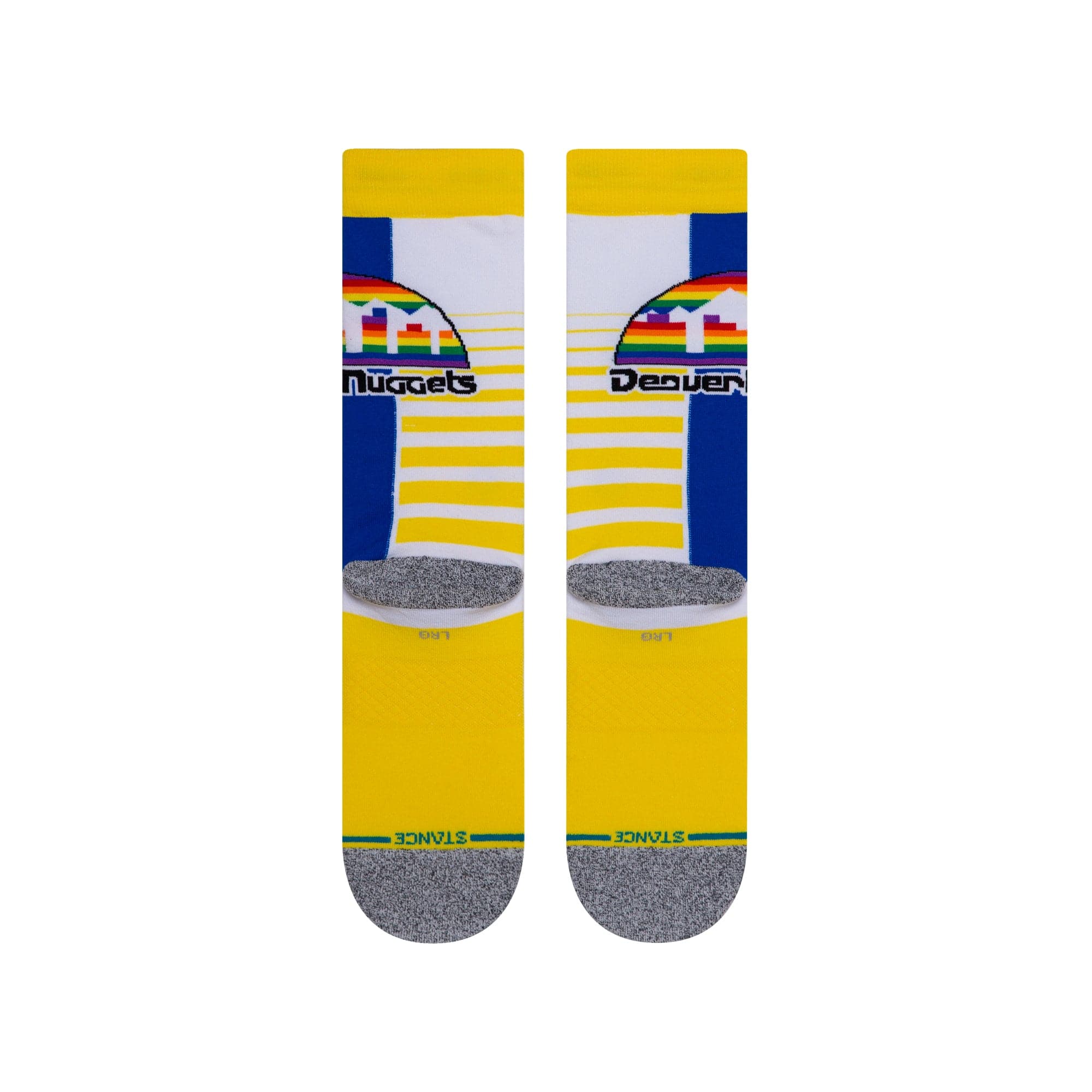 Denver Nuggets Stance NBA HWC Retro Gradient Crew Socks - Yellow