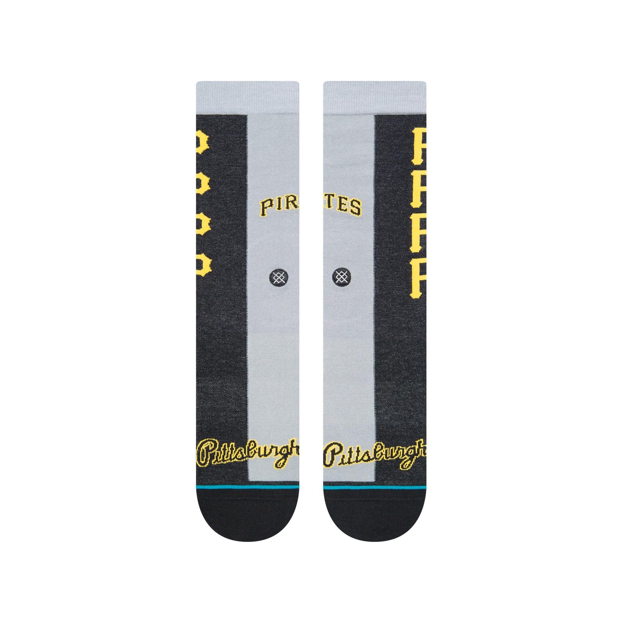 Pittsburgh Pirates Stance MLB Grey Split Crew Socks - Black