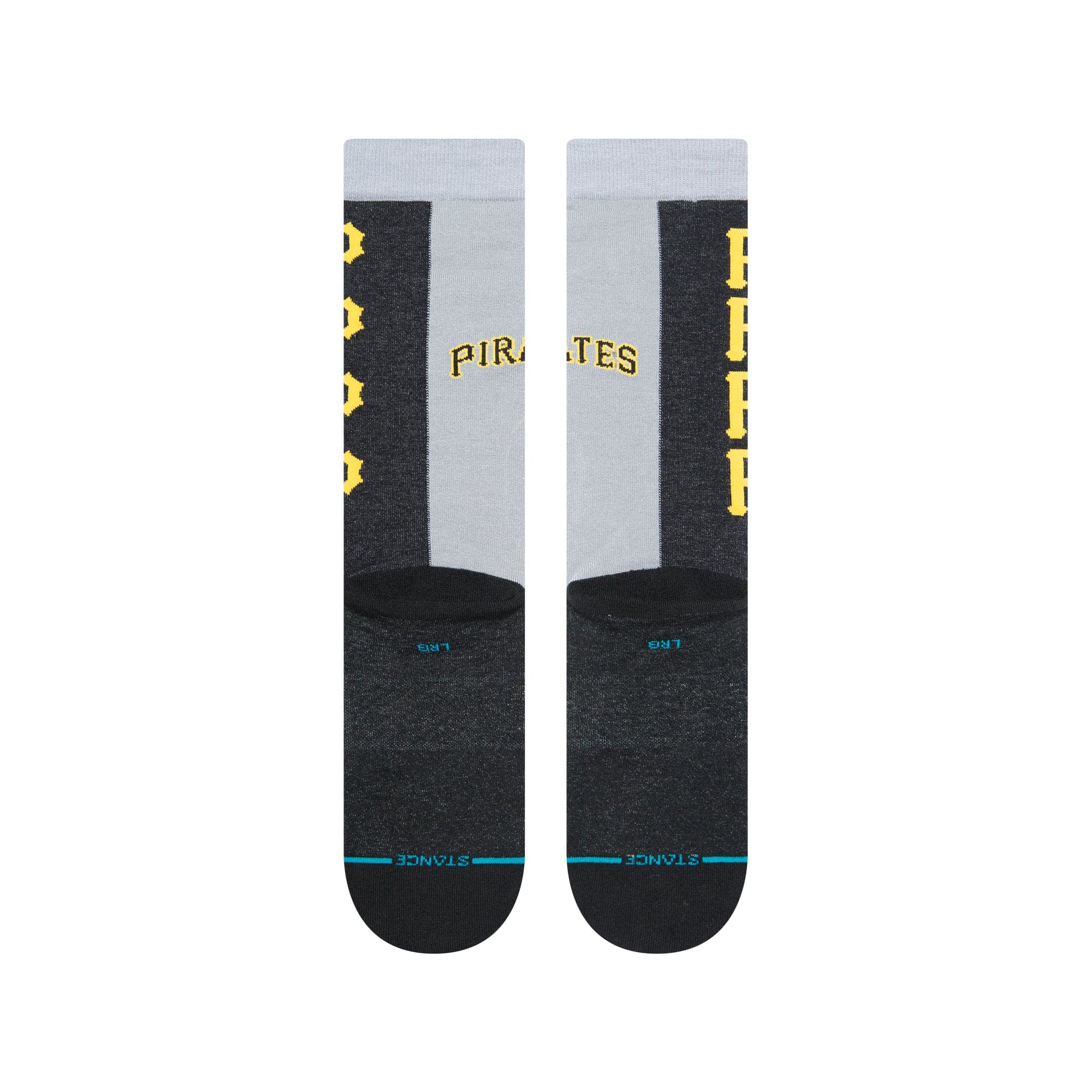 Pittsburgh Pirates Stance MLB Grey Split Crew Socks - Black