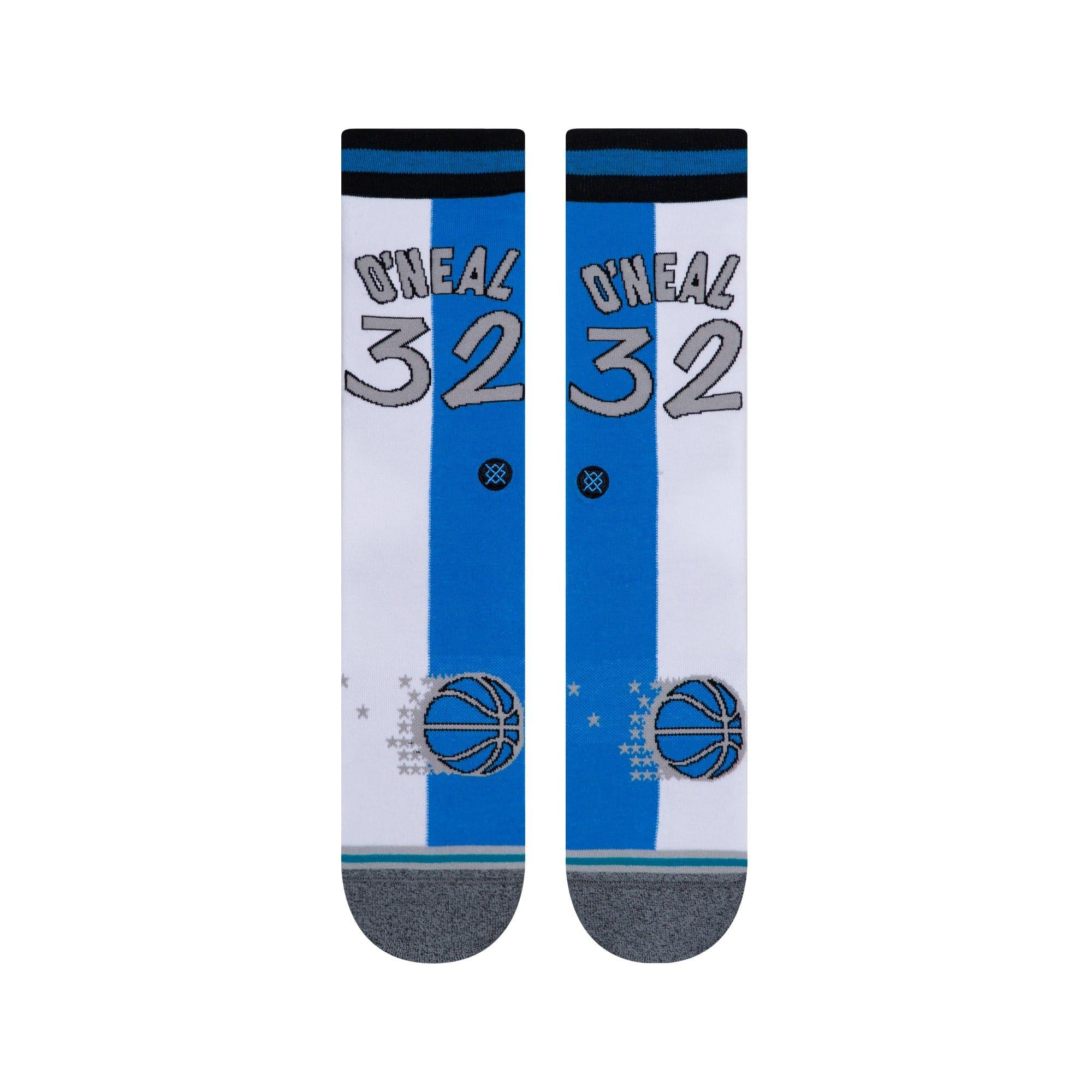 Shaquille O'Neal Orlando Magic Stance NBA HWC Legends Jersey Crew Socks