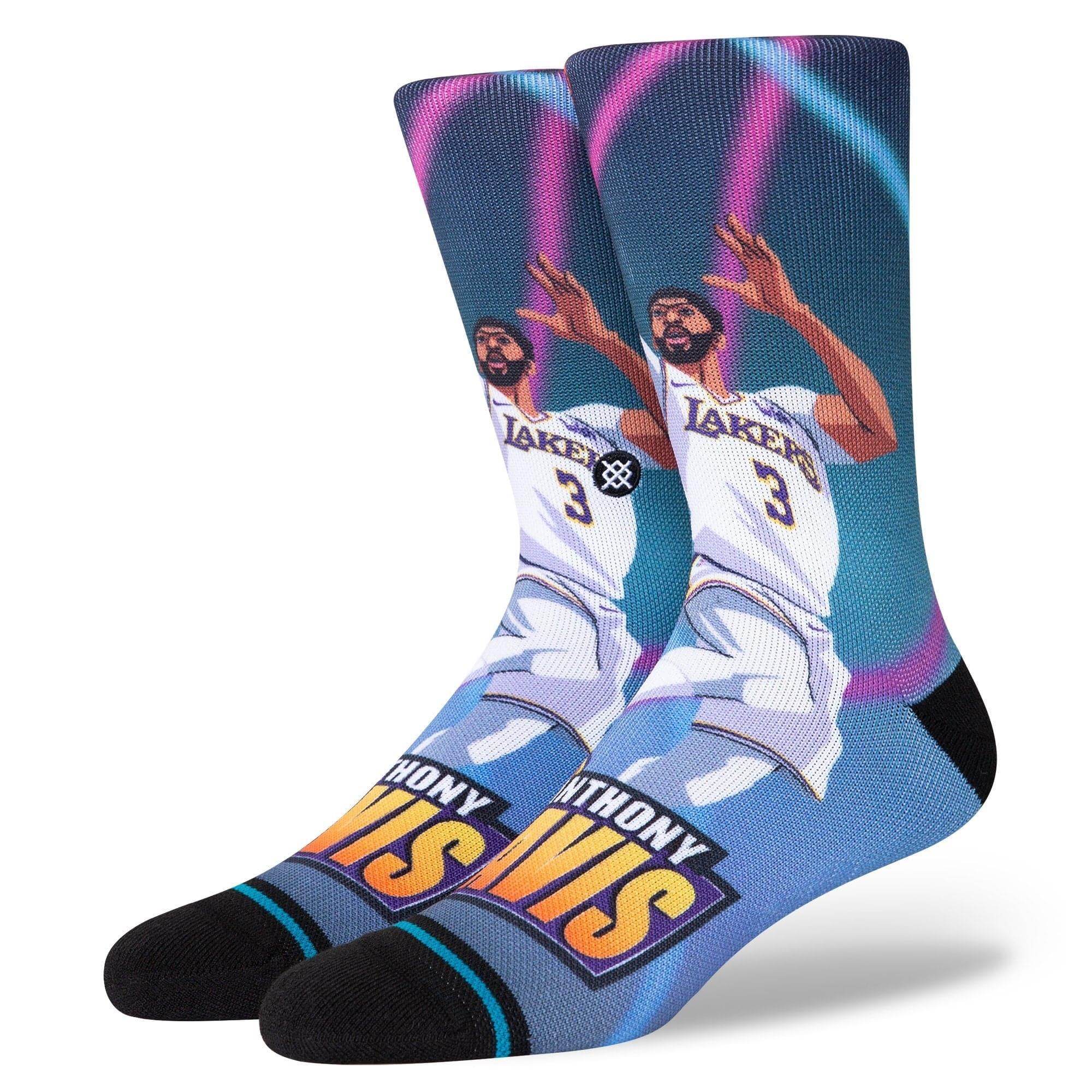 Anthony Davis Los Angeles Lakers Stance NBA Fast Break Player Crew Socks