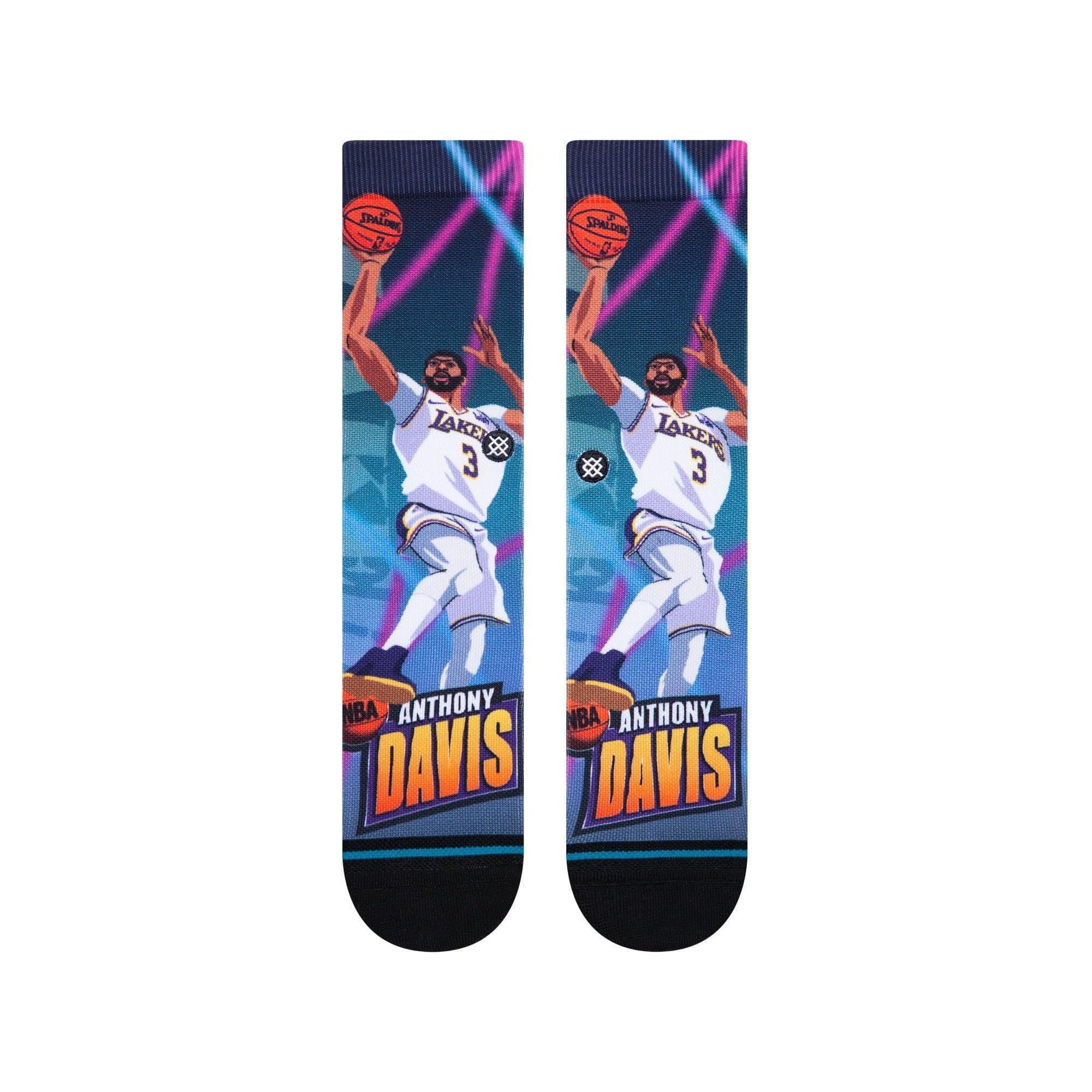 Anthony Davis Los Angeles Lakers Stance NBA Fast Break Player Crew Socks
