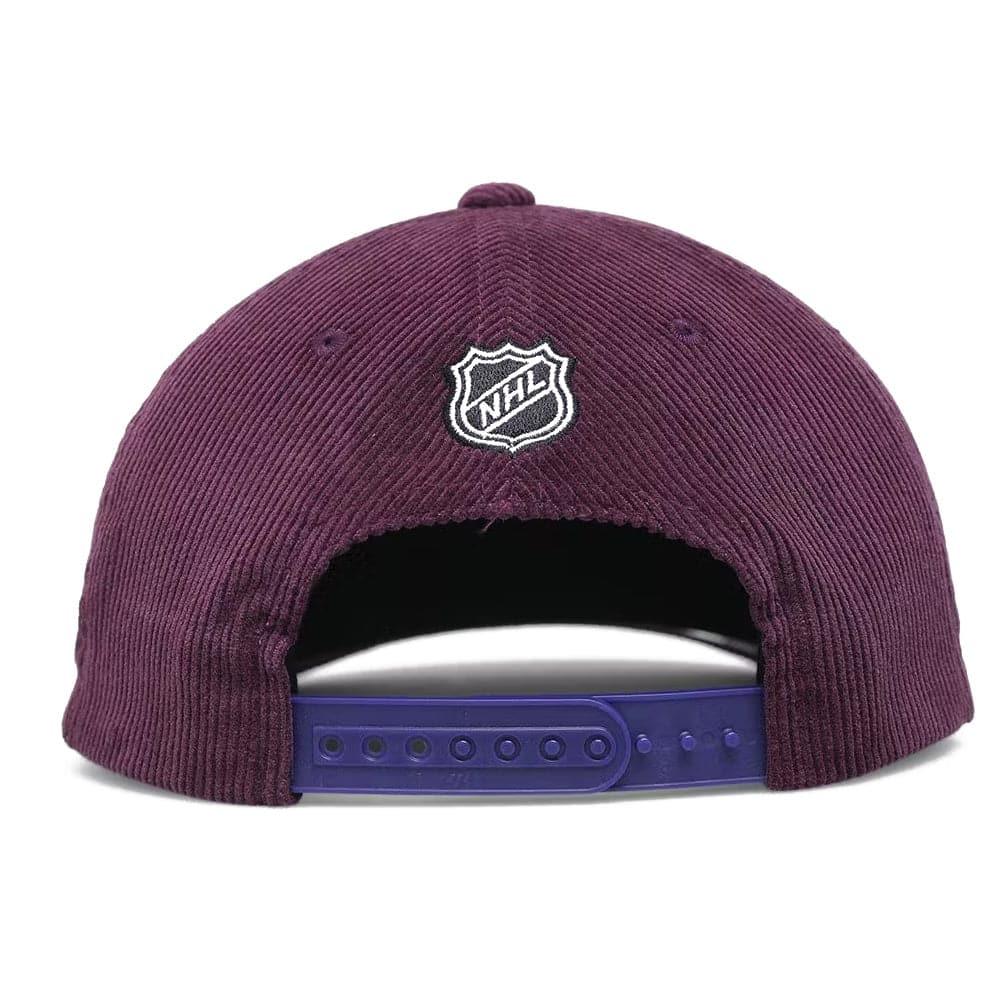 Anaheim Mighty Ducks NHL Team Corduroy Deadstock Snapback Hat - Purple