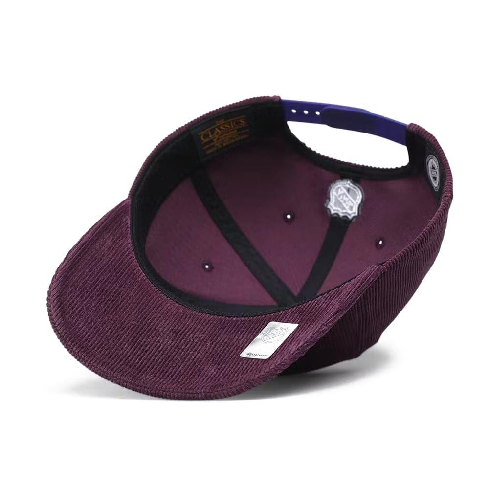 Anaheim Mighty Ducks NHL Team Corduroy Deadstock Snapback Hat - Purple