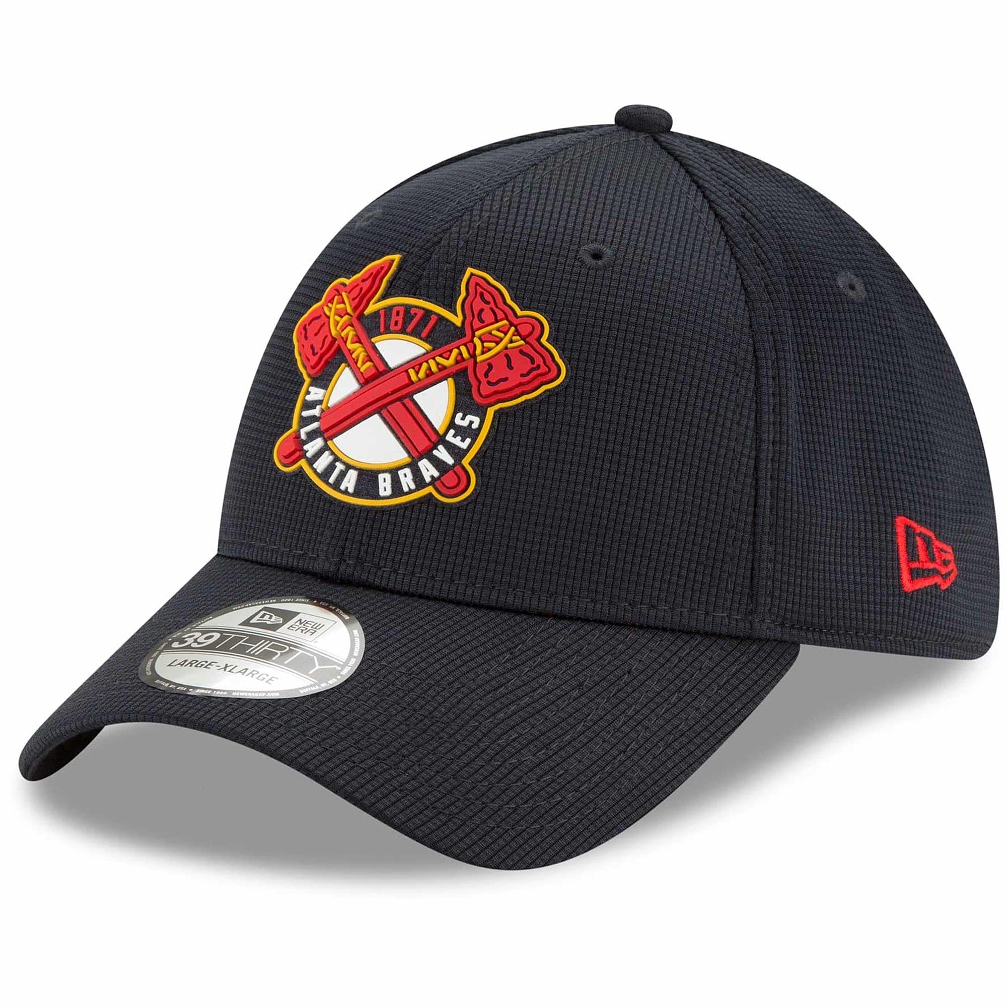Atlanta Braves New Era MLB Clubhouse 39THIRTY Flex Fit Curve Hat - Navy