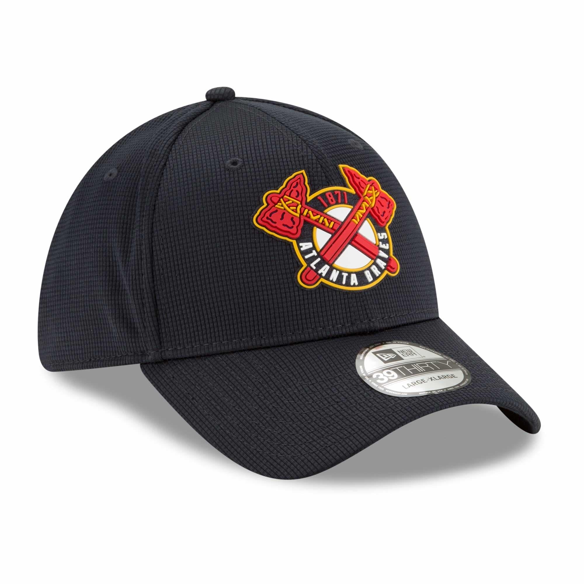 Atlanta Braves New Era MLB Clubhouse 39THIRTY Flex Fit Curve Hat - Navy