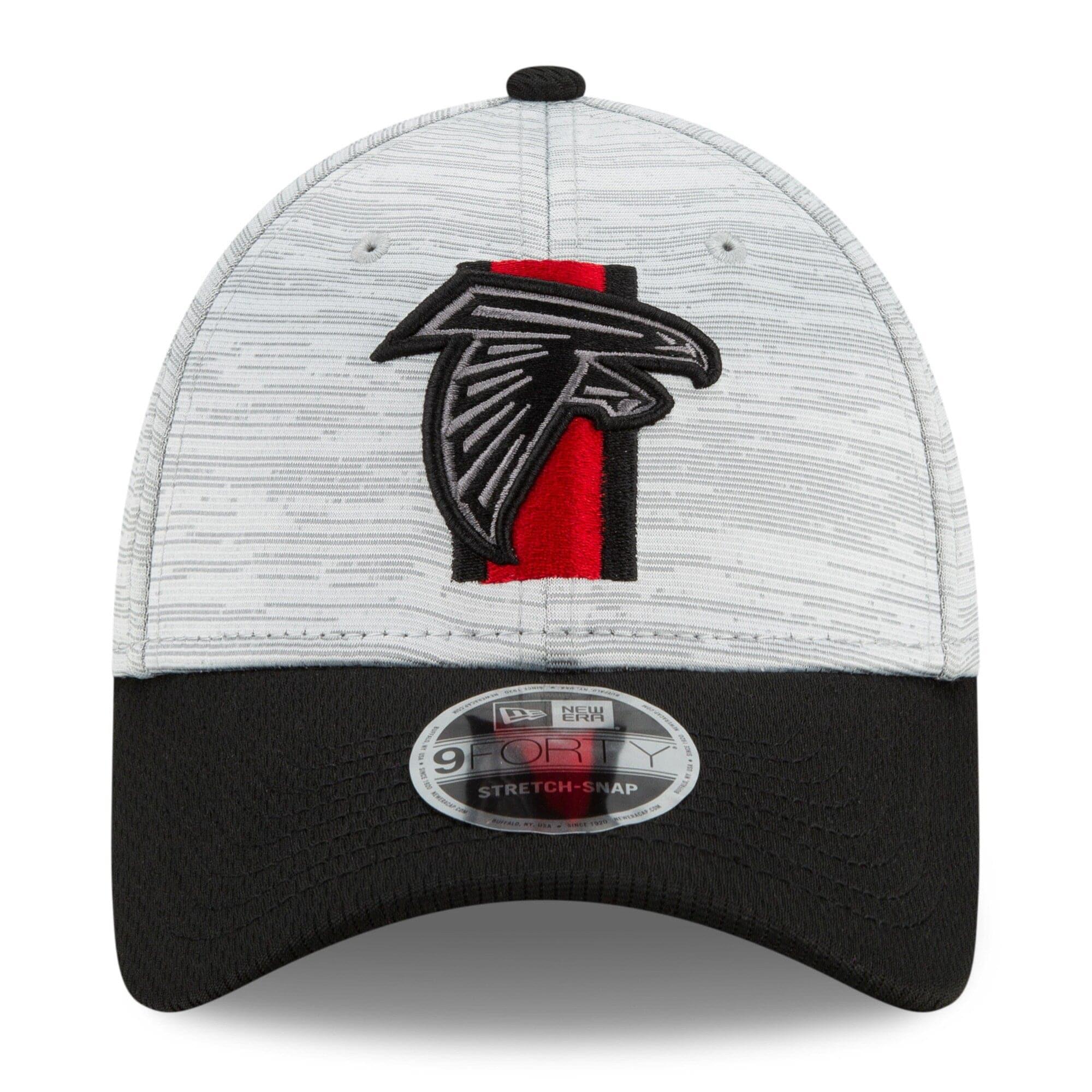 Atlanta Falcons New Era NFL 2021 Training Camp 9FORTY Curve Stretch Snapback Hat - Grey