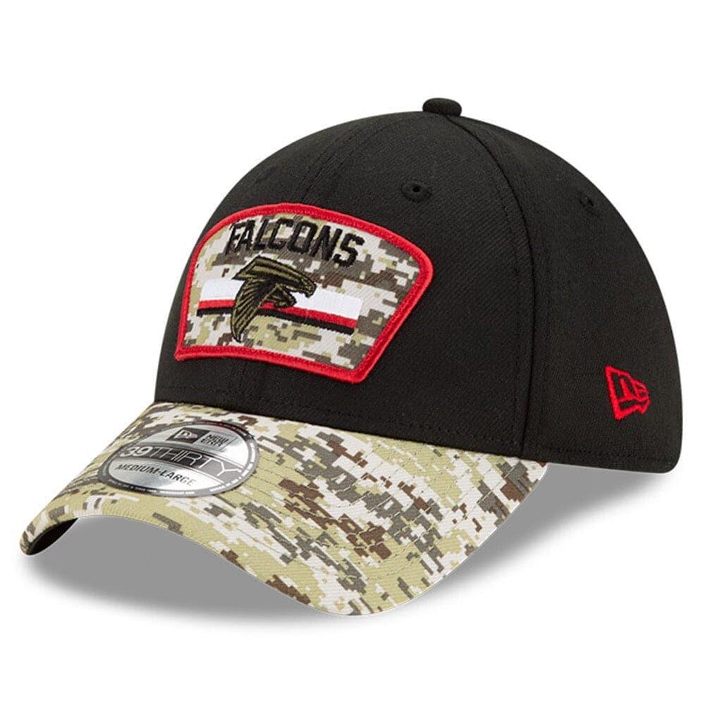 Atlanta Falcons New Era NFL 2021 Salute To Service 39THIRTY Flex Fit Hat - Black