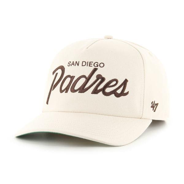 San Diego Padres '47 MLB Team Script Nantasket Pre-Curved Snapback Hat - Bone
