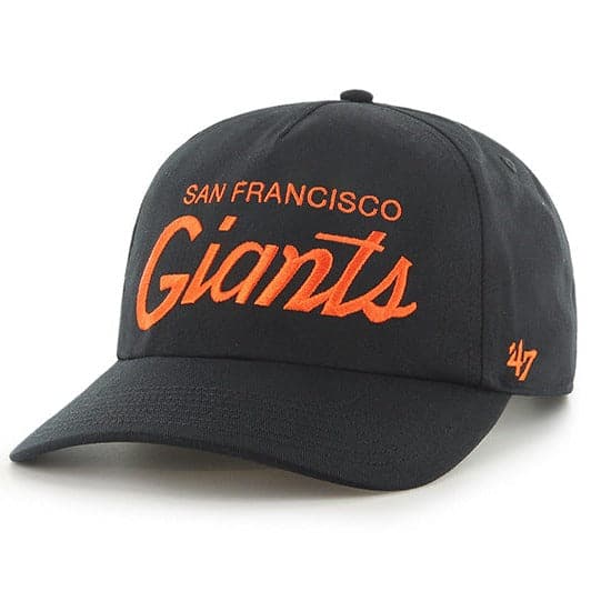 San Francisco Giants '47 MLB Nantasket Script Pre-Curved Snapback Hat - Black