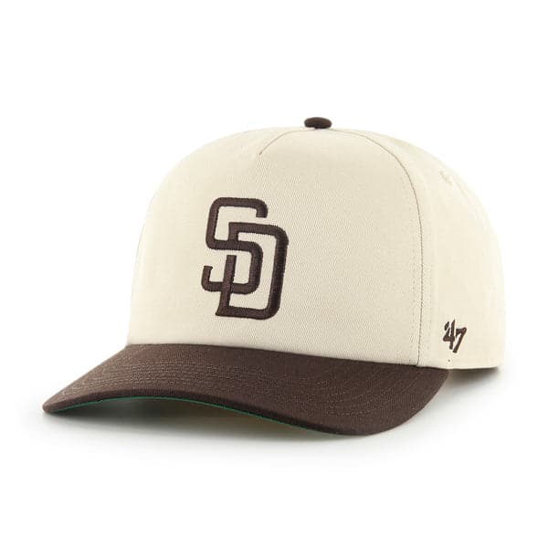 San Diego Padres '47 MLB Team 2T Nantasket Pre-Curved Snapback Hat - Natural