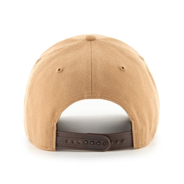 Los Angeles Angels '47 MLB Monochrome Logo MVP DT Snapback Hat - Camel