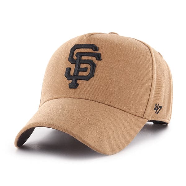San Francisco Giants '47 MLB Monochrome Logo MVP DT Snapback Hat - Camel