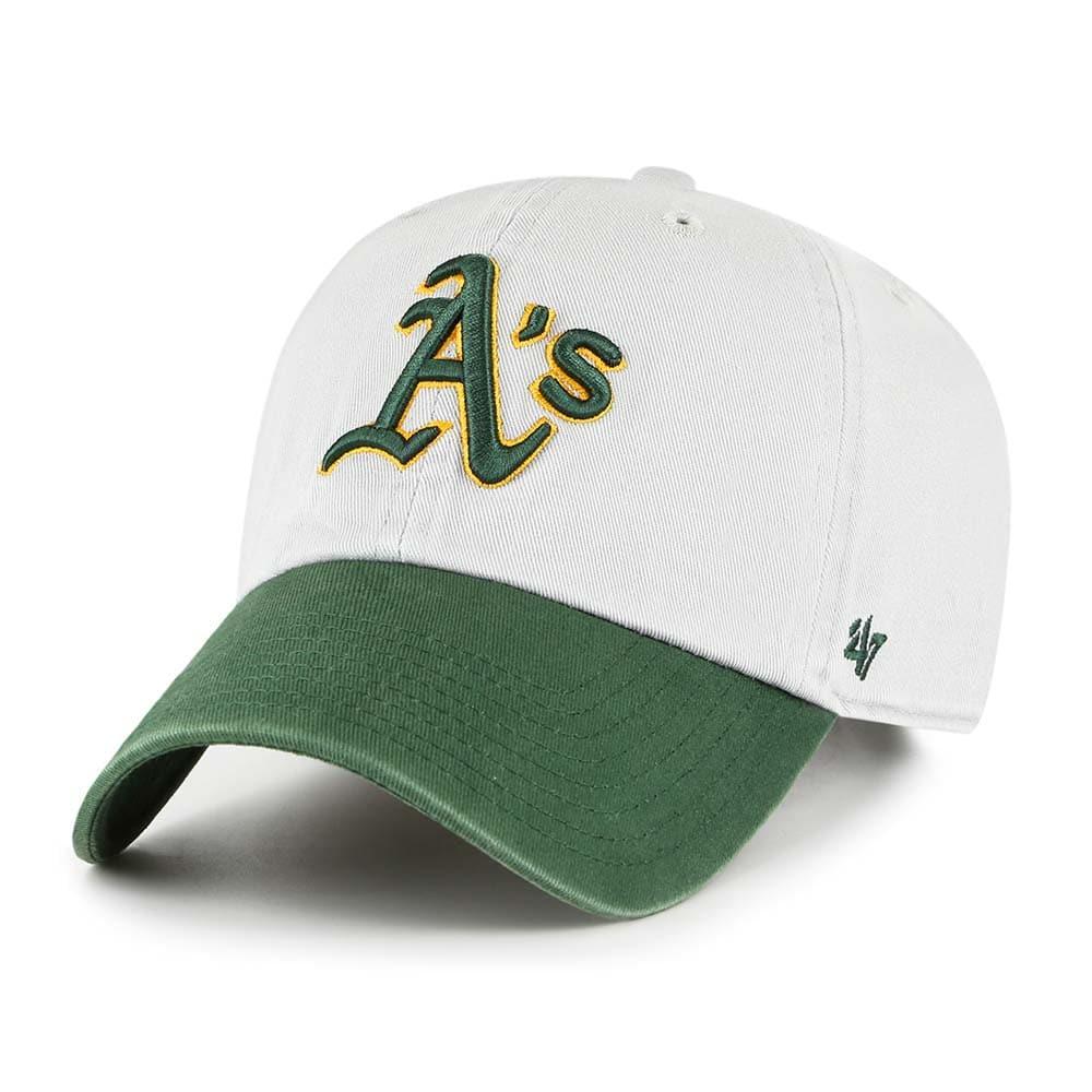 Oakland Athletics '47 MLB Team 2-Tone Clean Up Strapback Hat - Grey