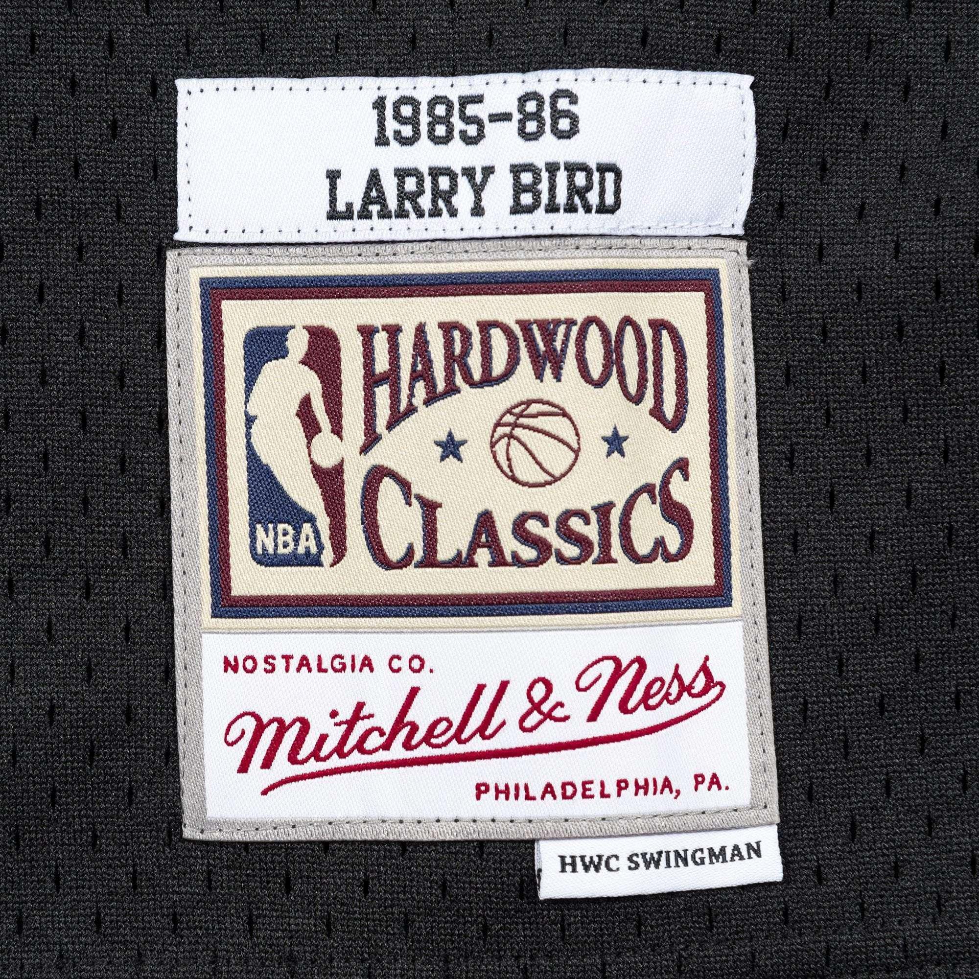 Larry Bird Boston Celtics Mitchell & Ness NBA Tonal Black Swingman Jersey