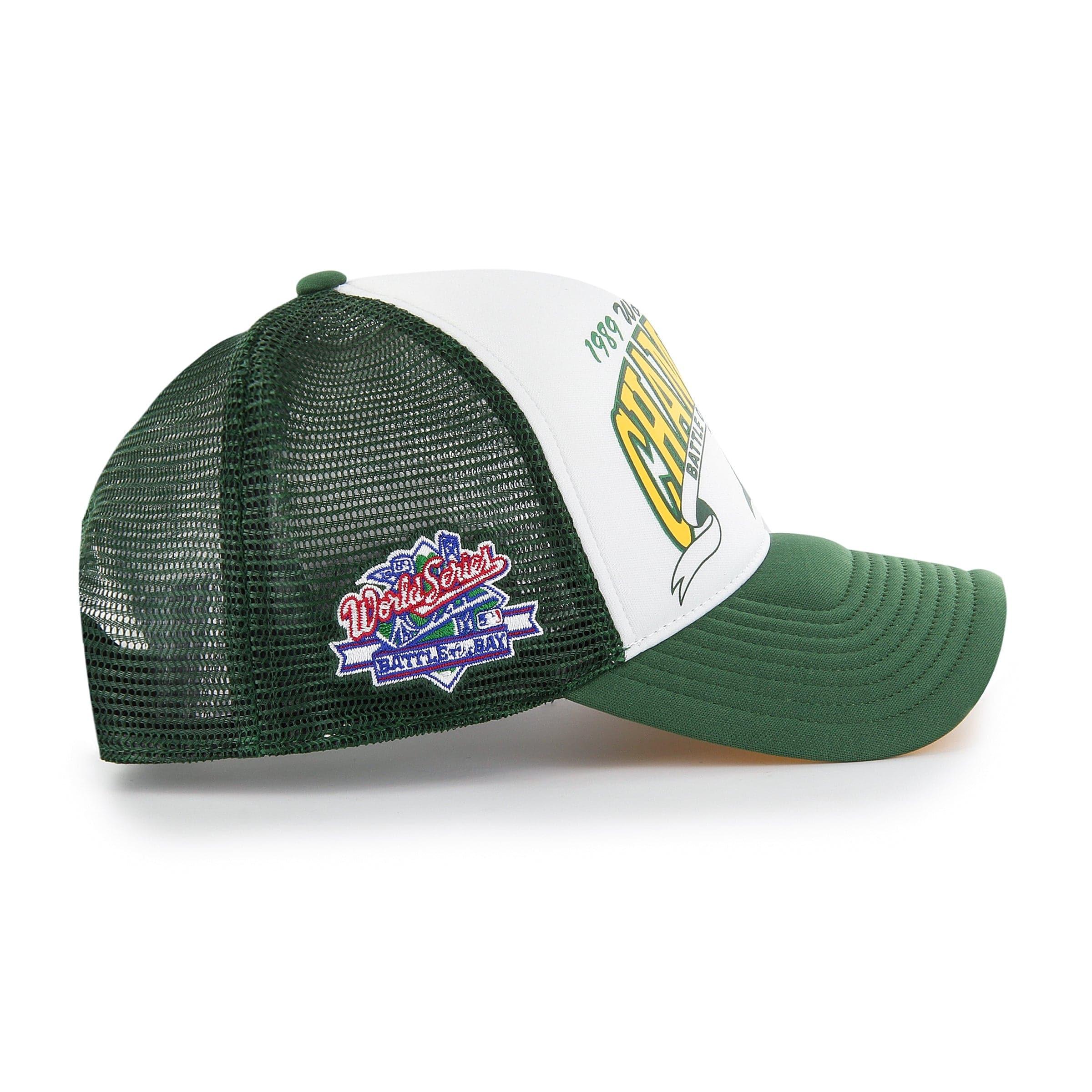 Oakland Athletics '47 MLB Foam Champ Offside DT Trucker Snapback Hat - Green