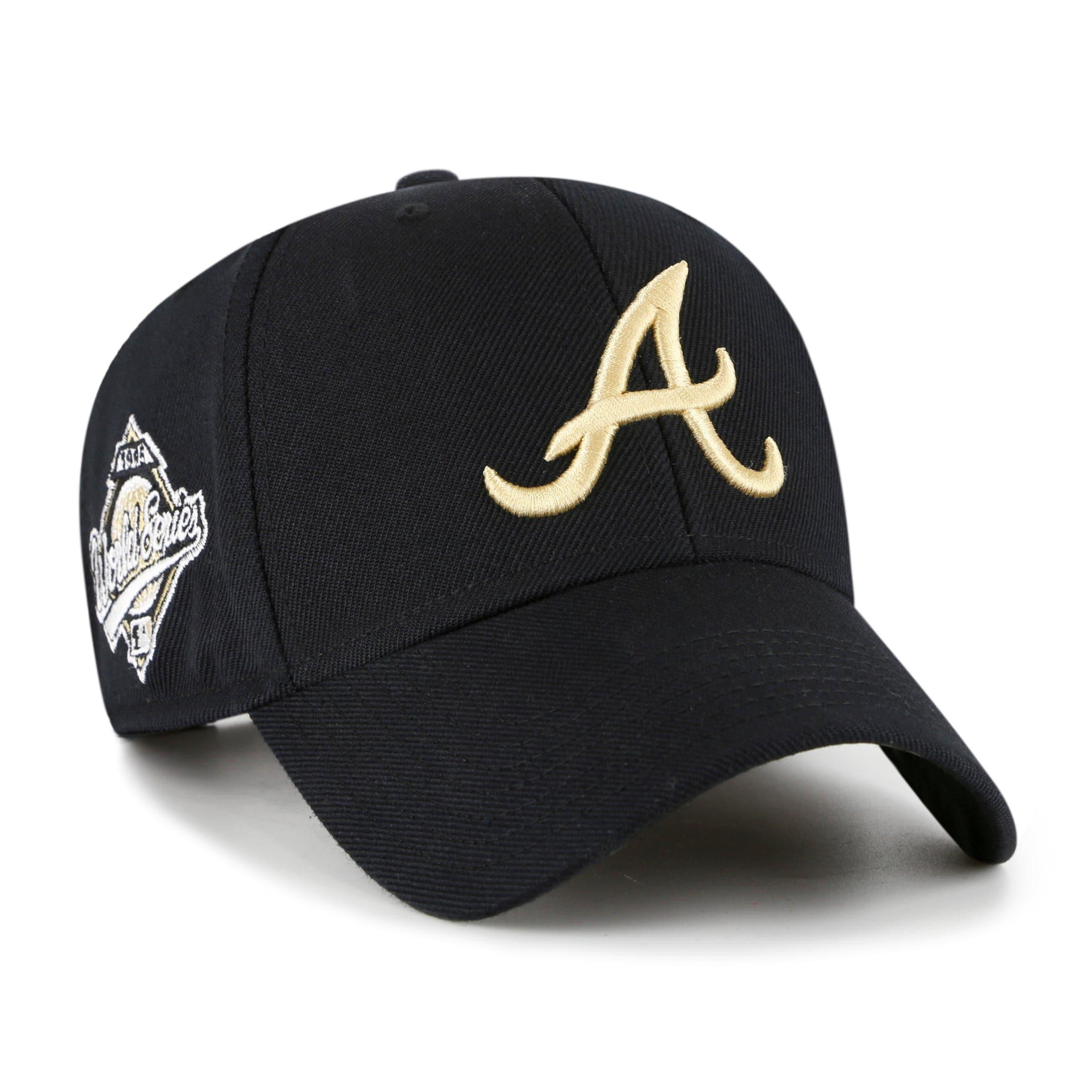 Atlanta Braves '47 MLB Gold World Series MVP Snapback Hat - Black