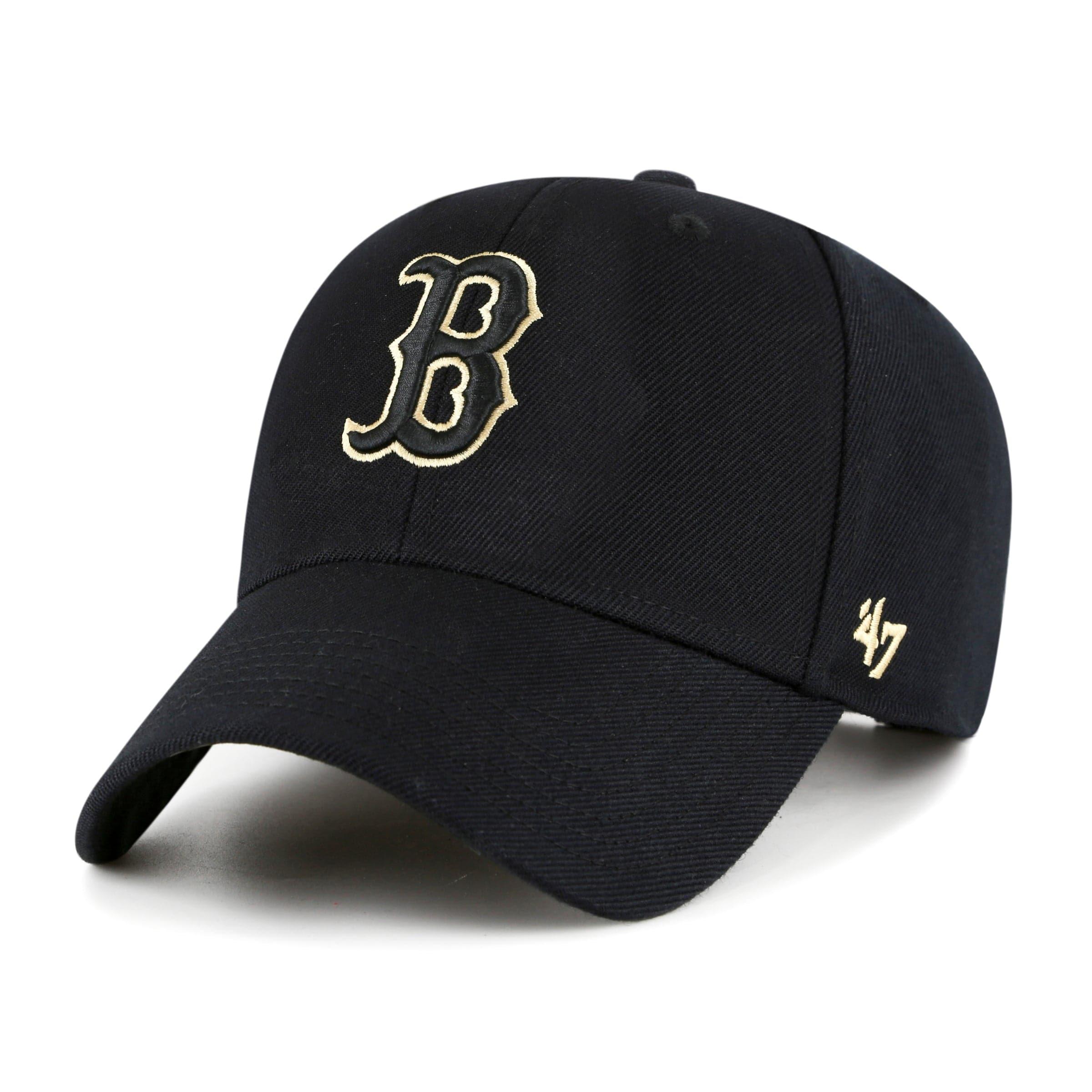 Boston Red Sox '47 MLB Gold World Series MVP Snapback Hat - Black