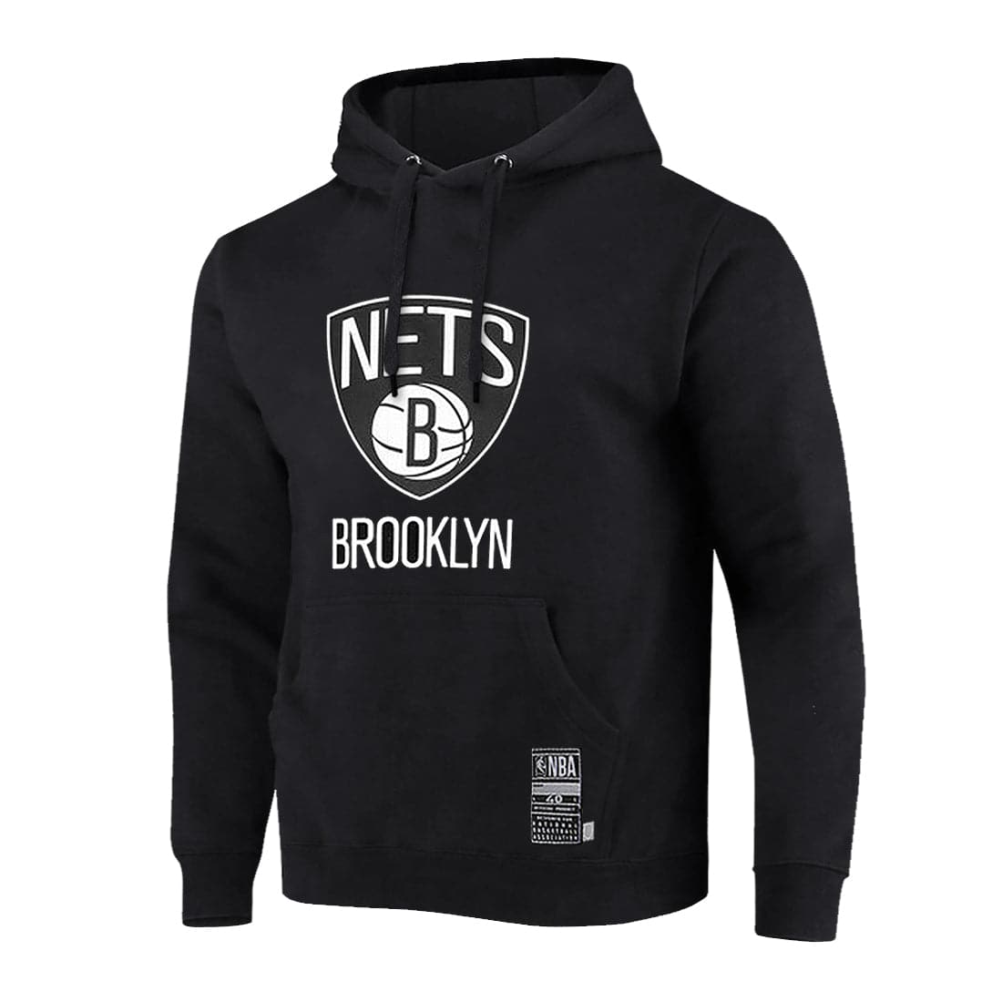Youths Brooklyn Nets NBA Essentials Team Logo Hoodie Jumper - Black