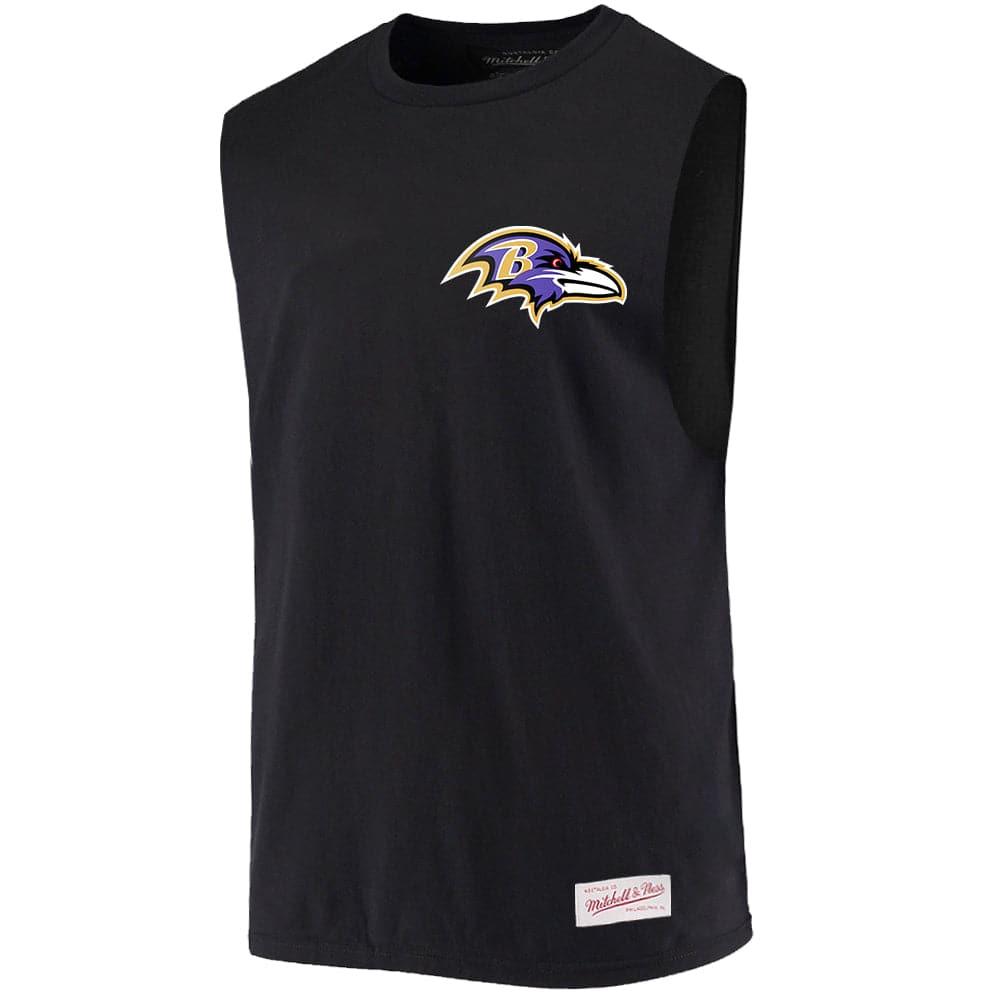 Baltimore Ravens Mitchell & Ness NFL Retro Repeat Muscle T-Shirt - Black