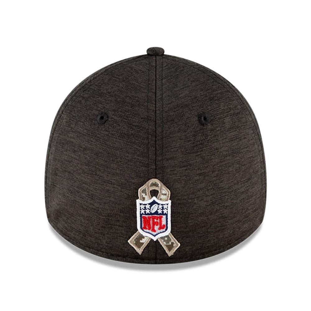 Las Vegas Raiders New Era NFL 2020 Salute To Service 39THIRTY Flex Fit Curve Hat - Black