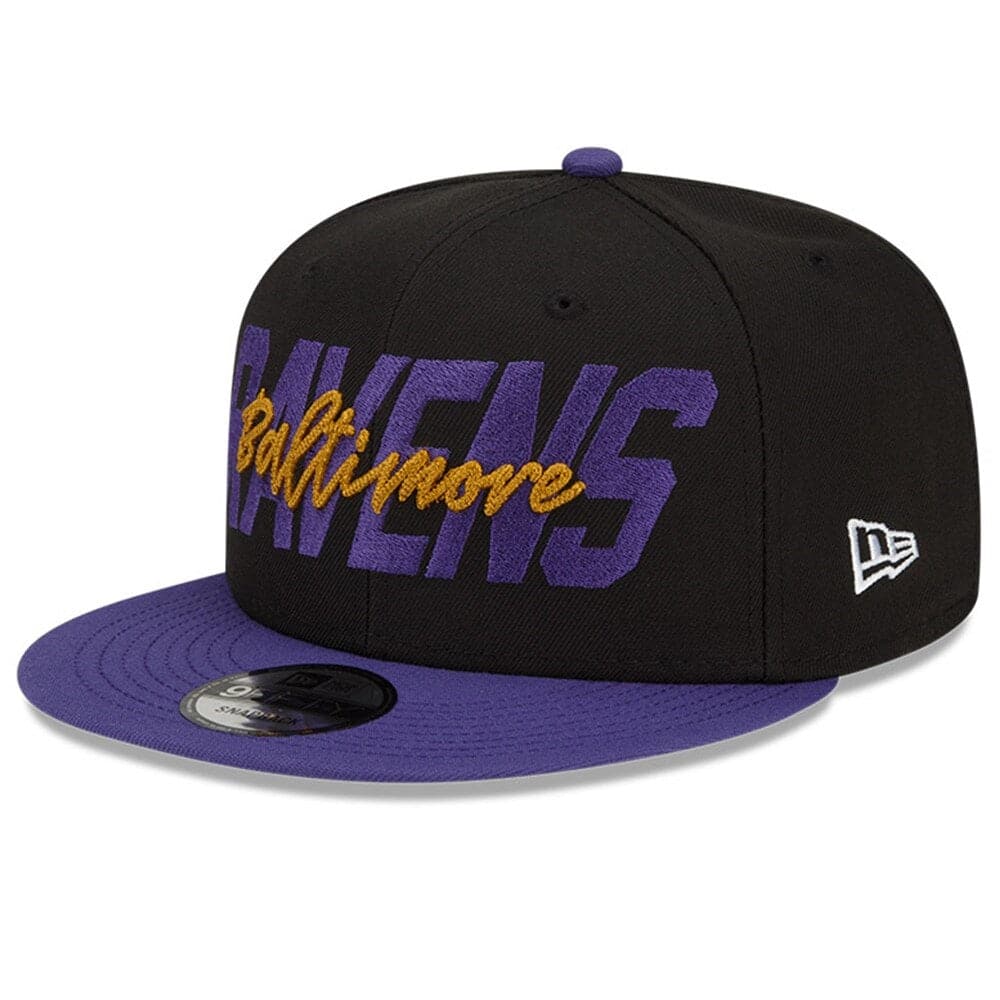 Baltimore Ravens New Era NFL 2022 Draft On-Stage 9FIFTY Snapback Hat - Black