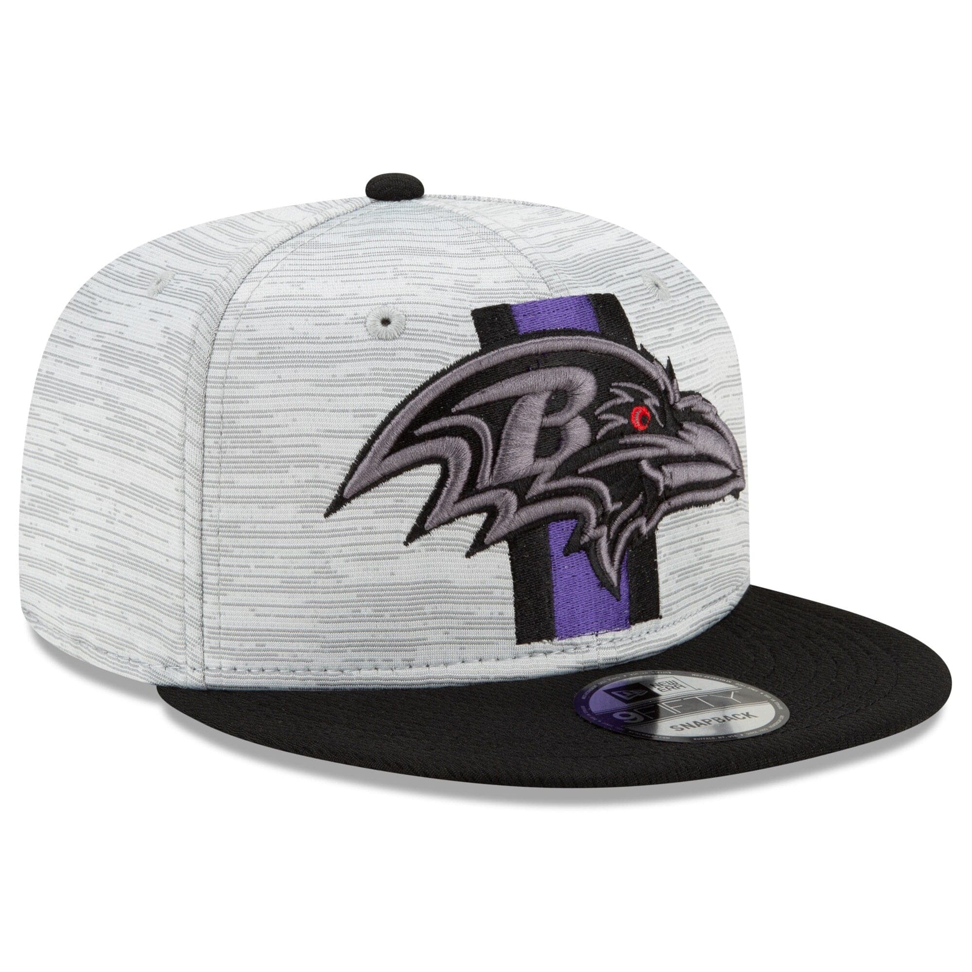 Baltimore Ravens New Era NFL 2021 Training Camp 9FIFTY Snapback Hat - Grey