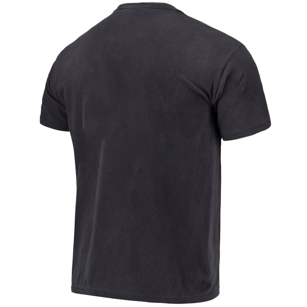 New York Rangers Majestic NHL Acid Wash Arch Vintage T-Shirt - Faded Black