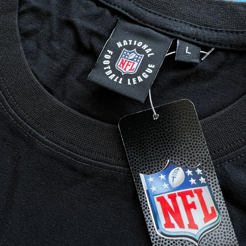 Las Vegas Raiders NFL Stripe Stack Vintage T-Shirt- Faded Black