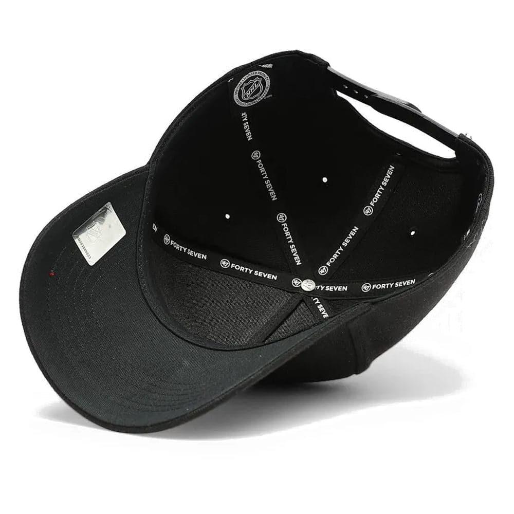 Boston Bruins '47 NHL Black On Black MVP DT Pinch Curve Snapback Hat