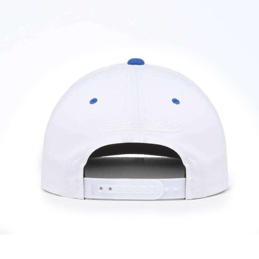 Philadelphia 76ers Mitchell & Ness NBA Retro Script Snapback Hat - White