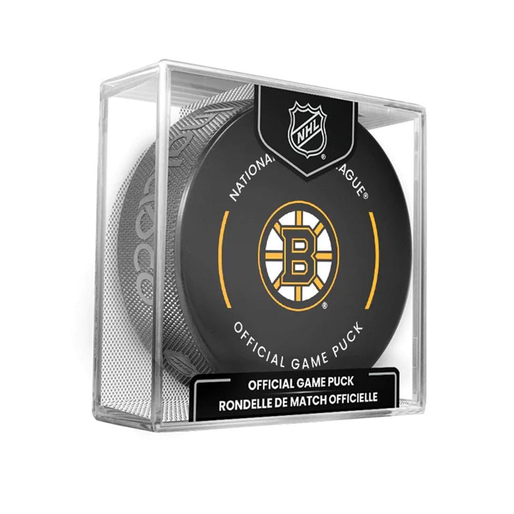 Boston Bruins Inglasco NHL Official Team Hockey Puck In Cube