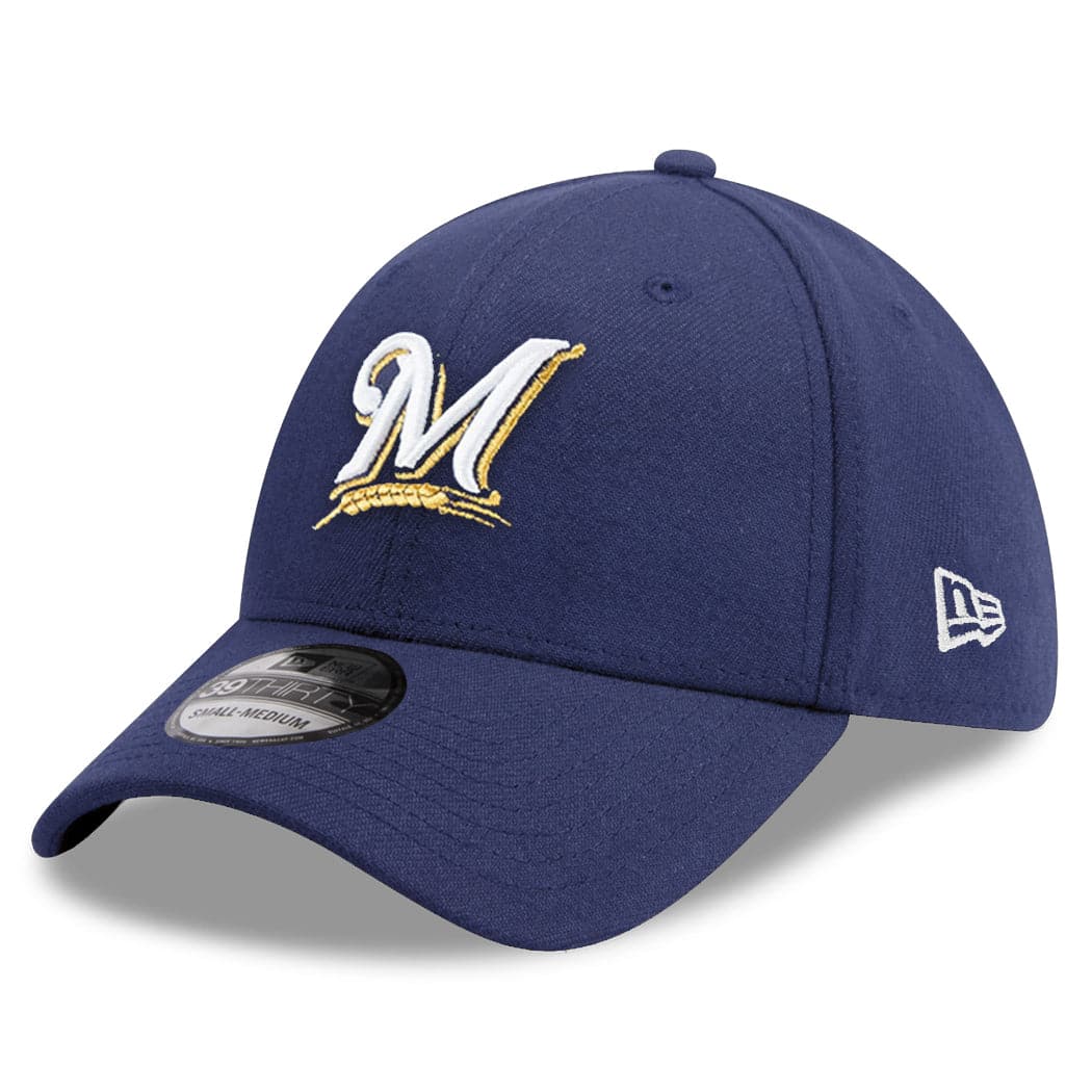 Milwaukee Brewers New Era MLB Team Classic 39THIRTY Curve Hat - Navy