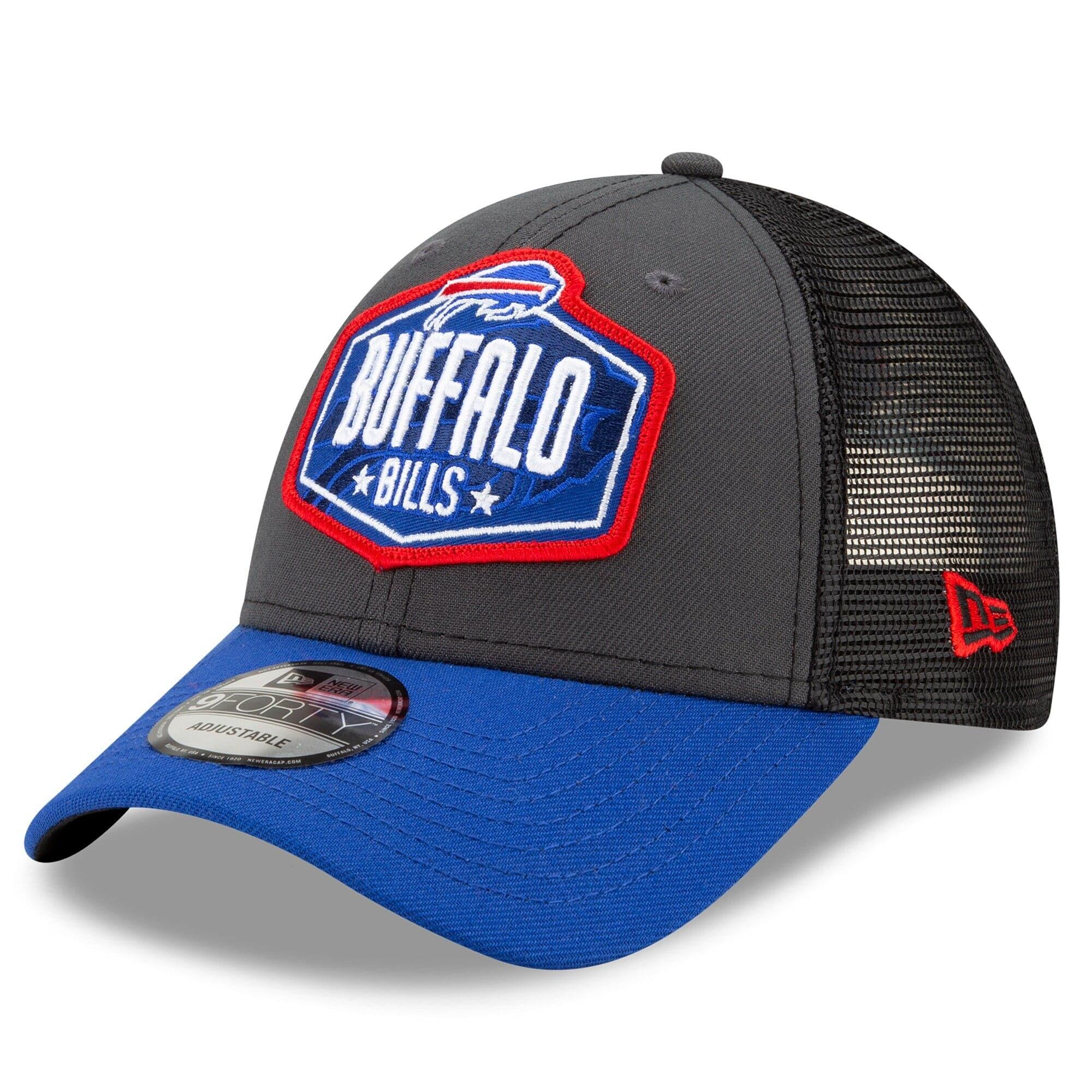 Buffalo Bills New Era 2021 NFL Draft 9FORTY Snapback Curve Hat - Graphite