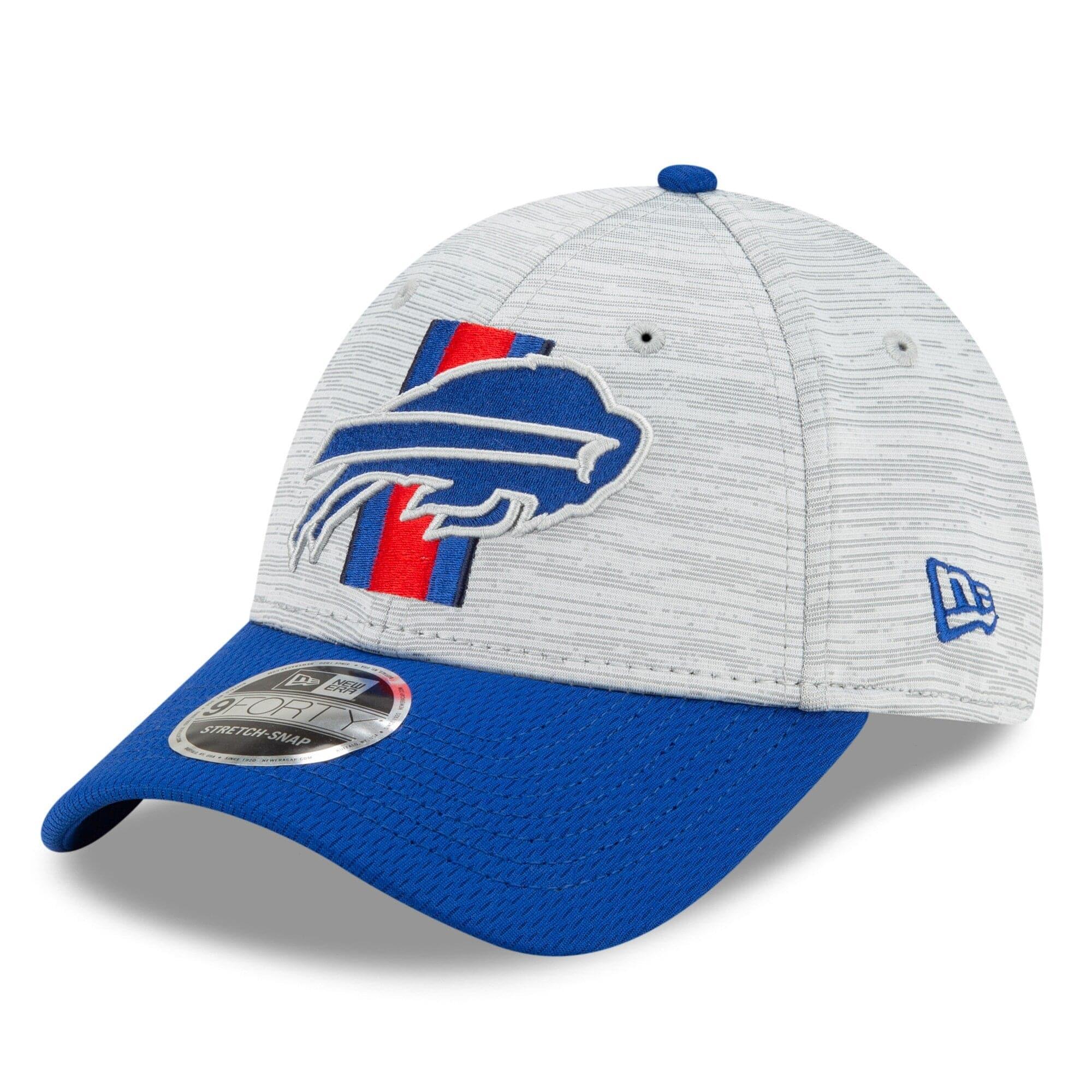 Buffalo Bills New Era NFL 2021 Training Camp 9FORTY Curve Stretch Snapback Hat - Grey